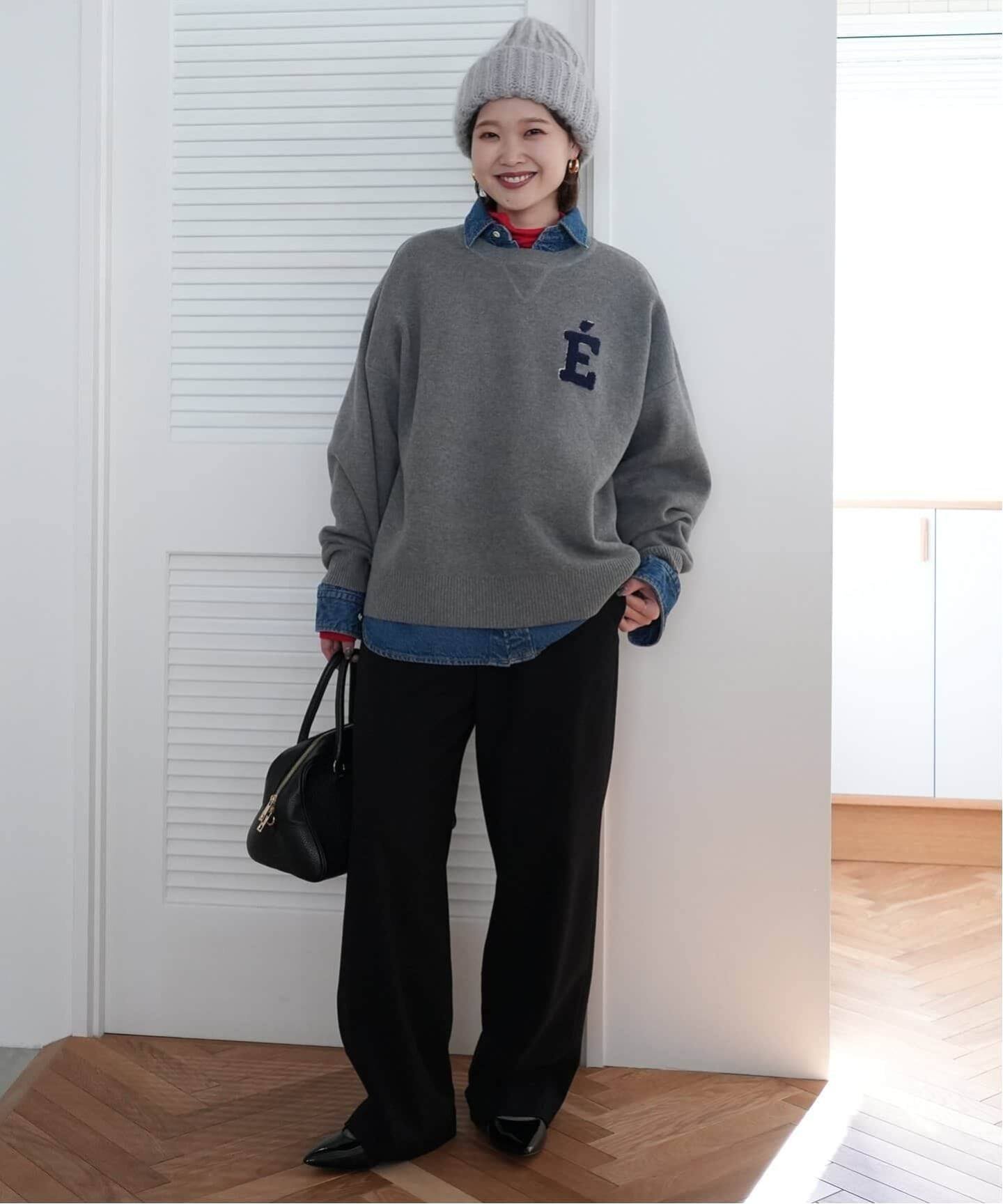 SLOBE IENA｜《WEB限定カラー有り/追加3》サガラ刺繍スウェットライク