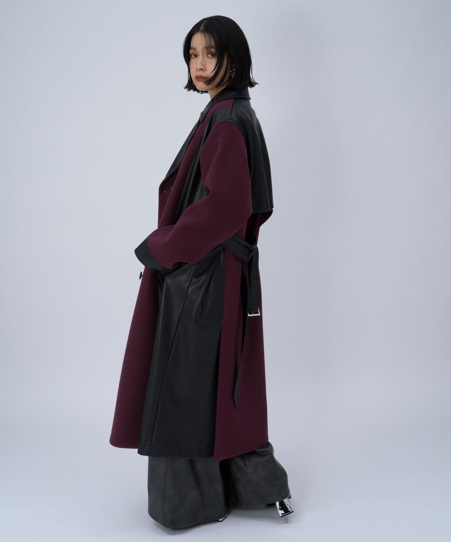 HARE｜ウーリーテックフェイクレザーキリカエトレンチコート | Rakuten