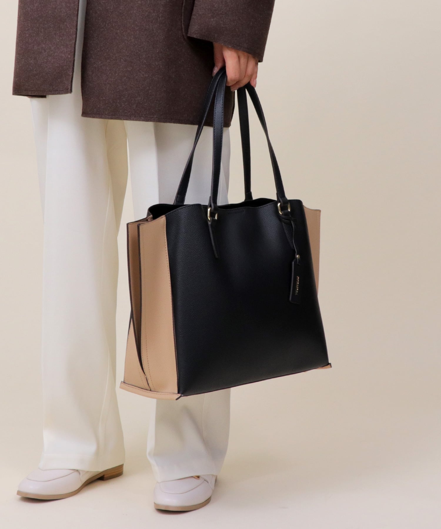 UNITED BASE｜【A4対応】3層タイプ フェイクレザー トートバッグ