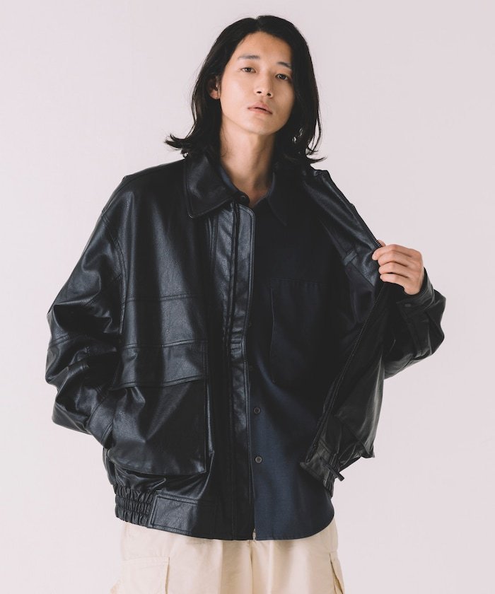 FREAK'S STORE｜フェイクレザー ジップアップ ブルゾン 24AW 25AW