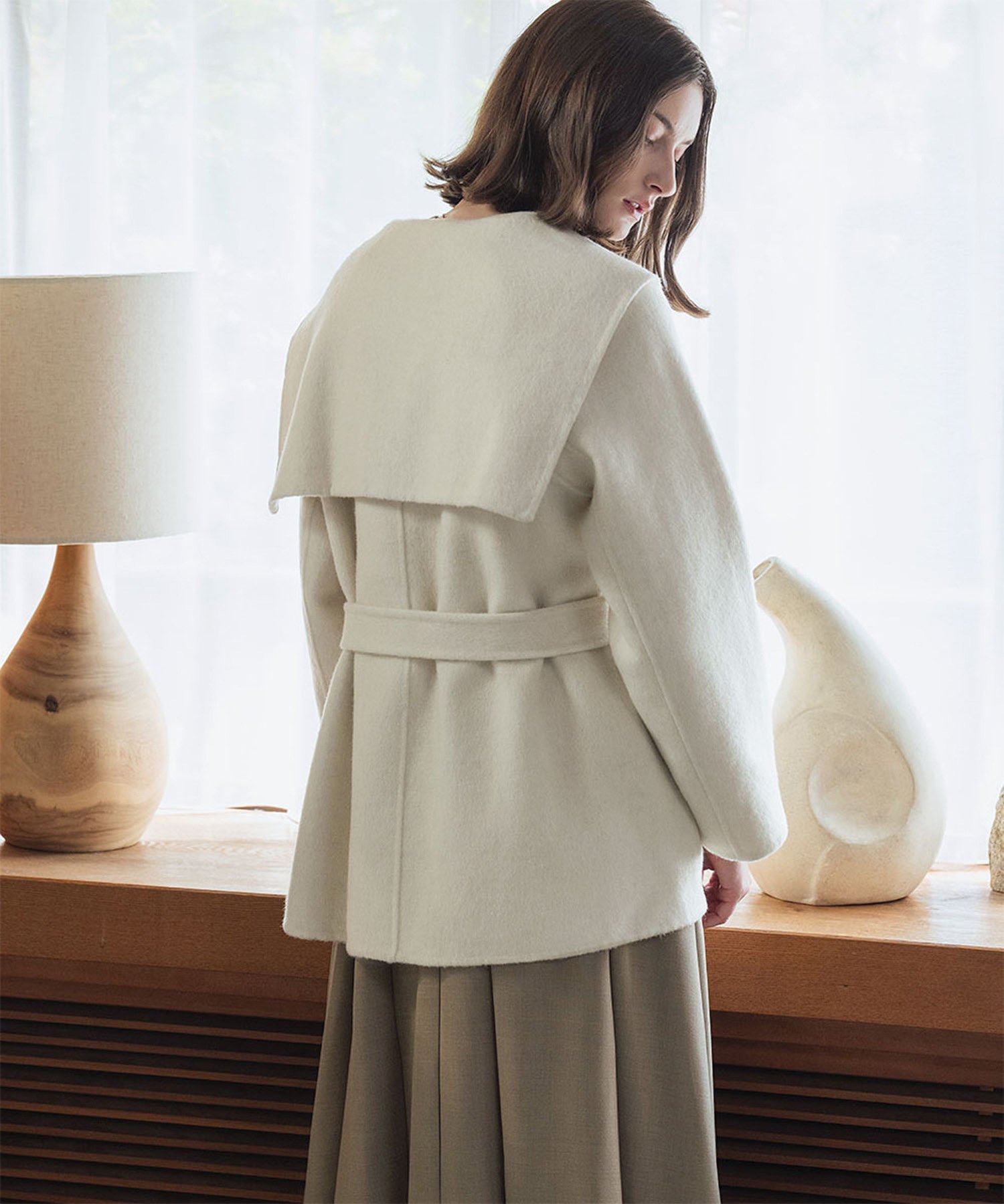 RIVER FIELD & Co.｜【ウール70%】セーラーカラー ウールコート 冬