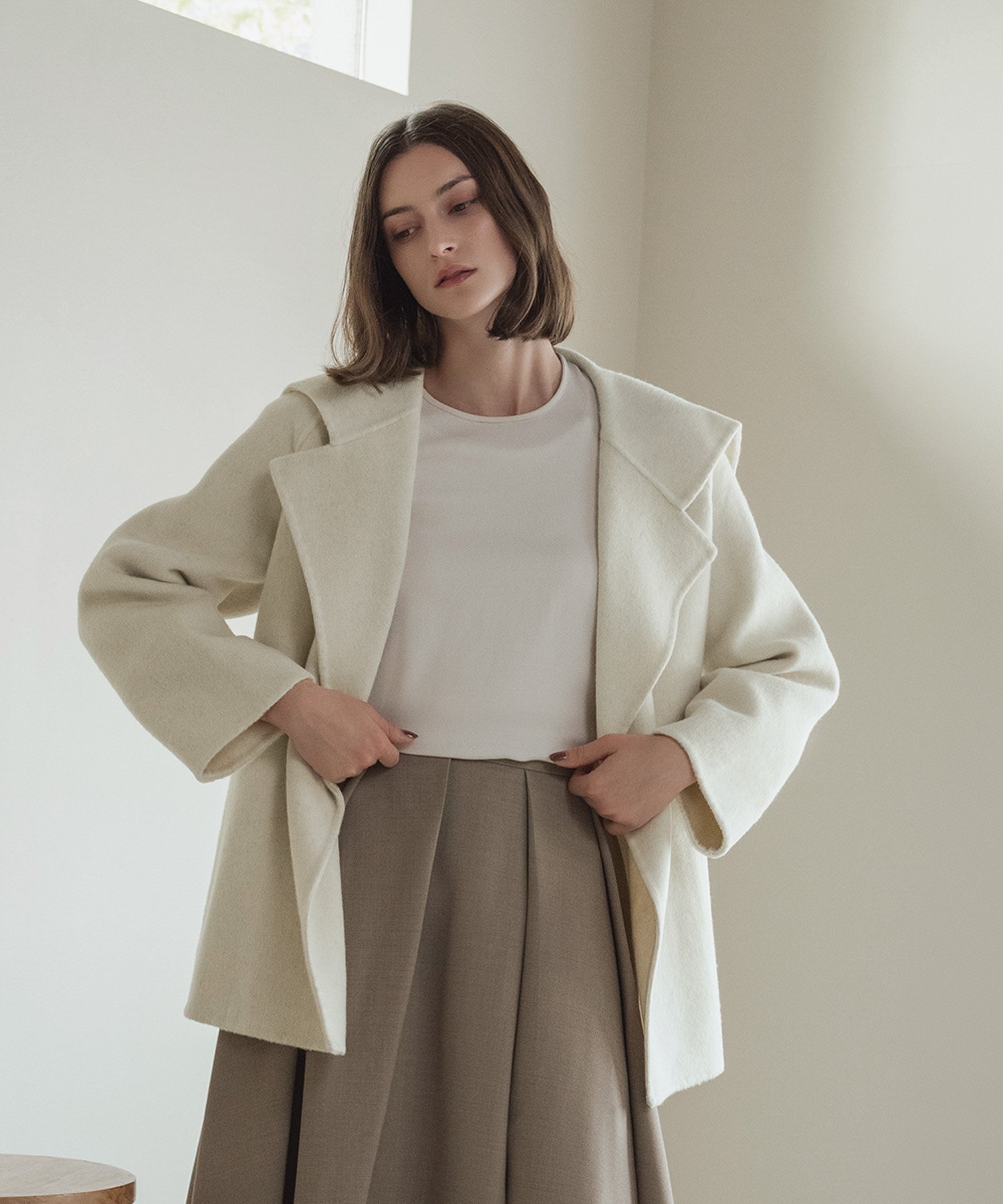 RIVER FIELD & Co.｜【ウール70%】セーラーカラー ウールコート 冬