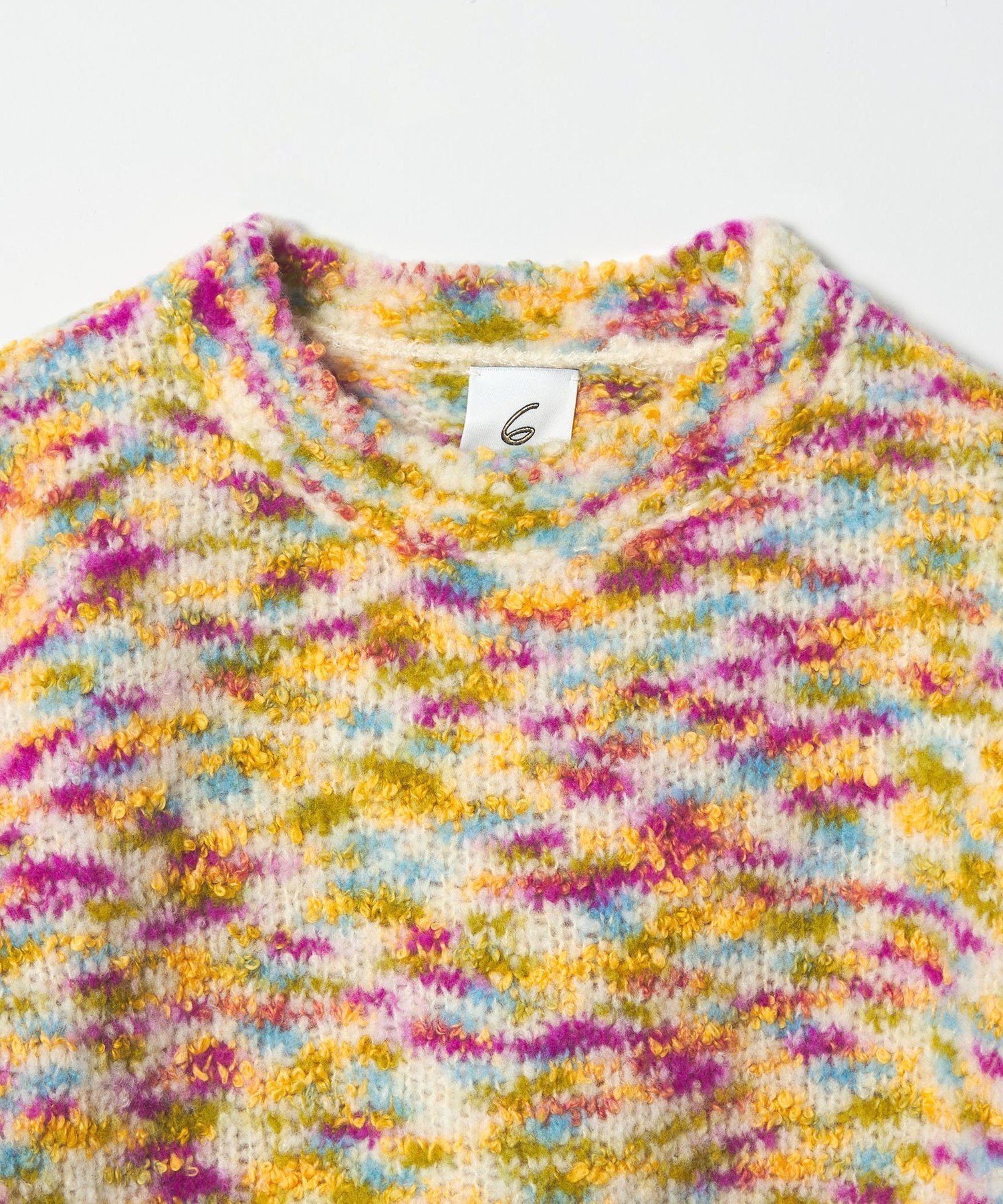 ＜6(ROKU)＞ウールコットン ミックス ニット プルオーバー　KELLY BEAUTY&YOUTH UNITED ARROWS｜<6(ROKU)>ウールコットン ミックス