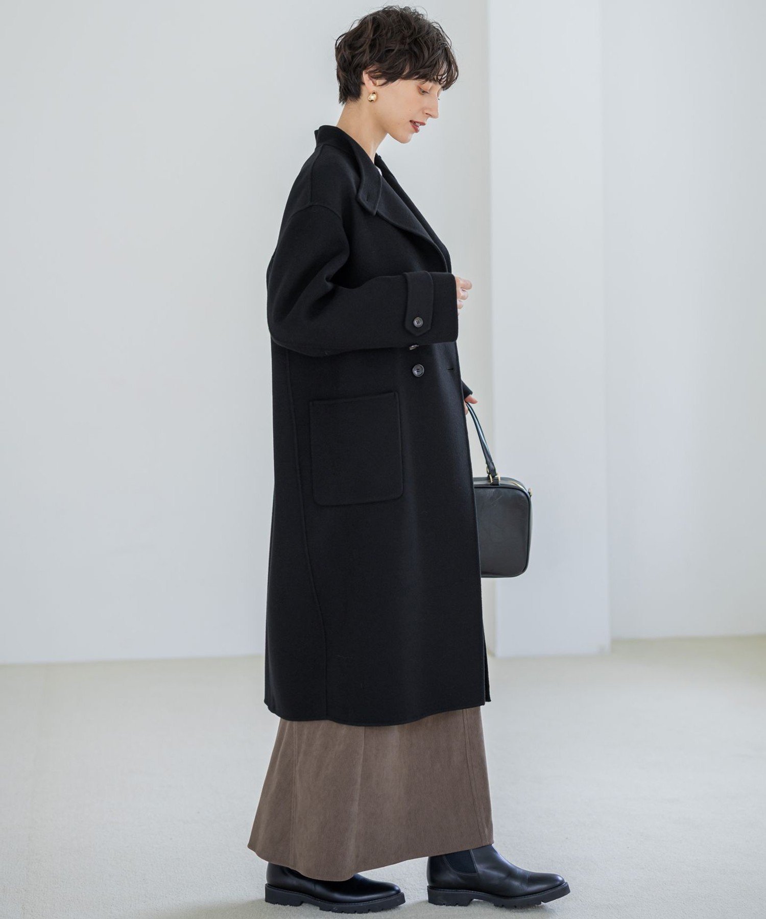 23区｜【VERY掲載】MANTECOPureリバー スタンドカラーコート | Rakuten