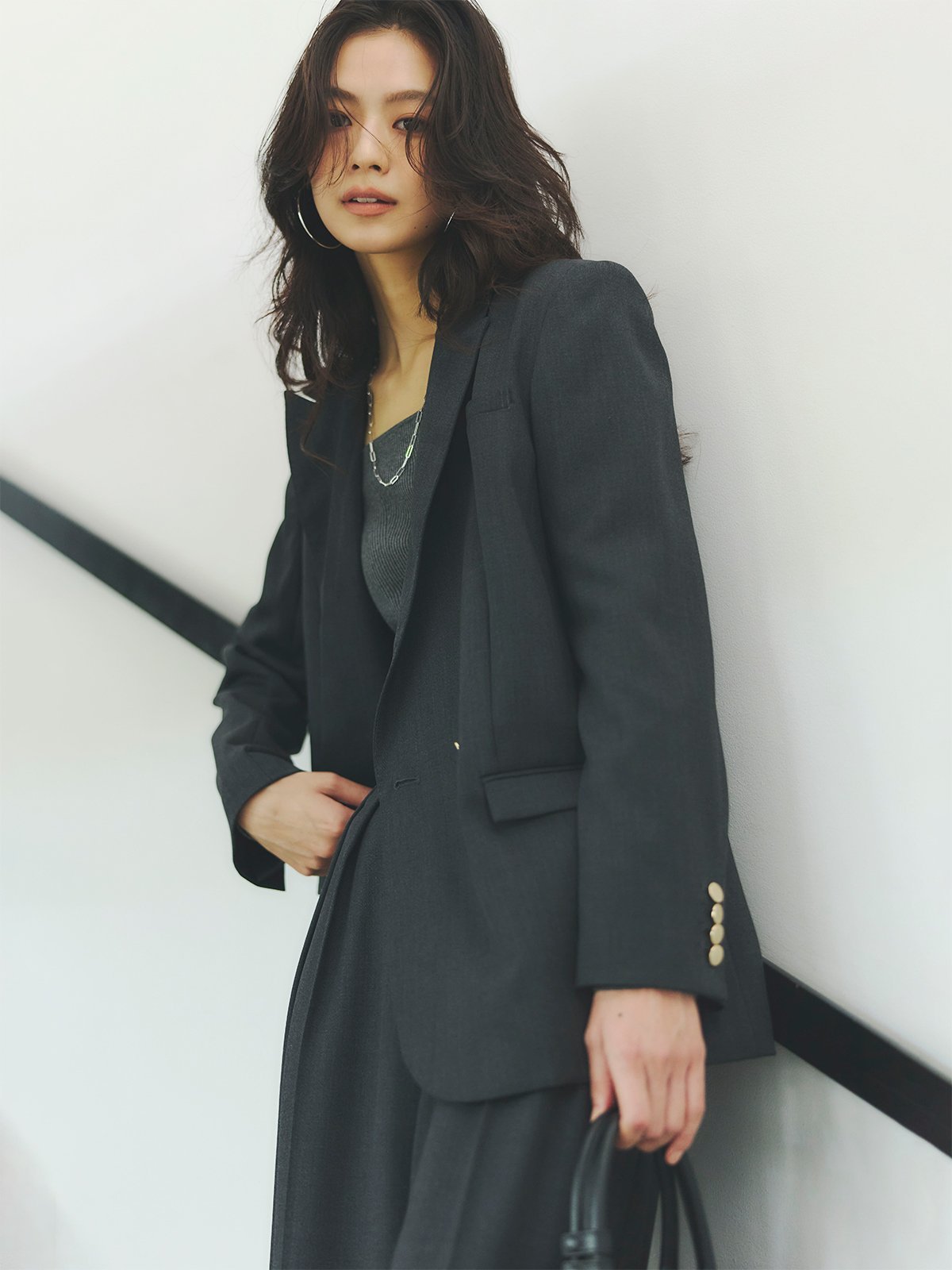 anuans｜シルクカシミアブレンドデコルテリブニット | Rakuten Fashion