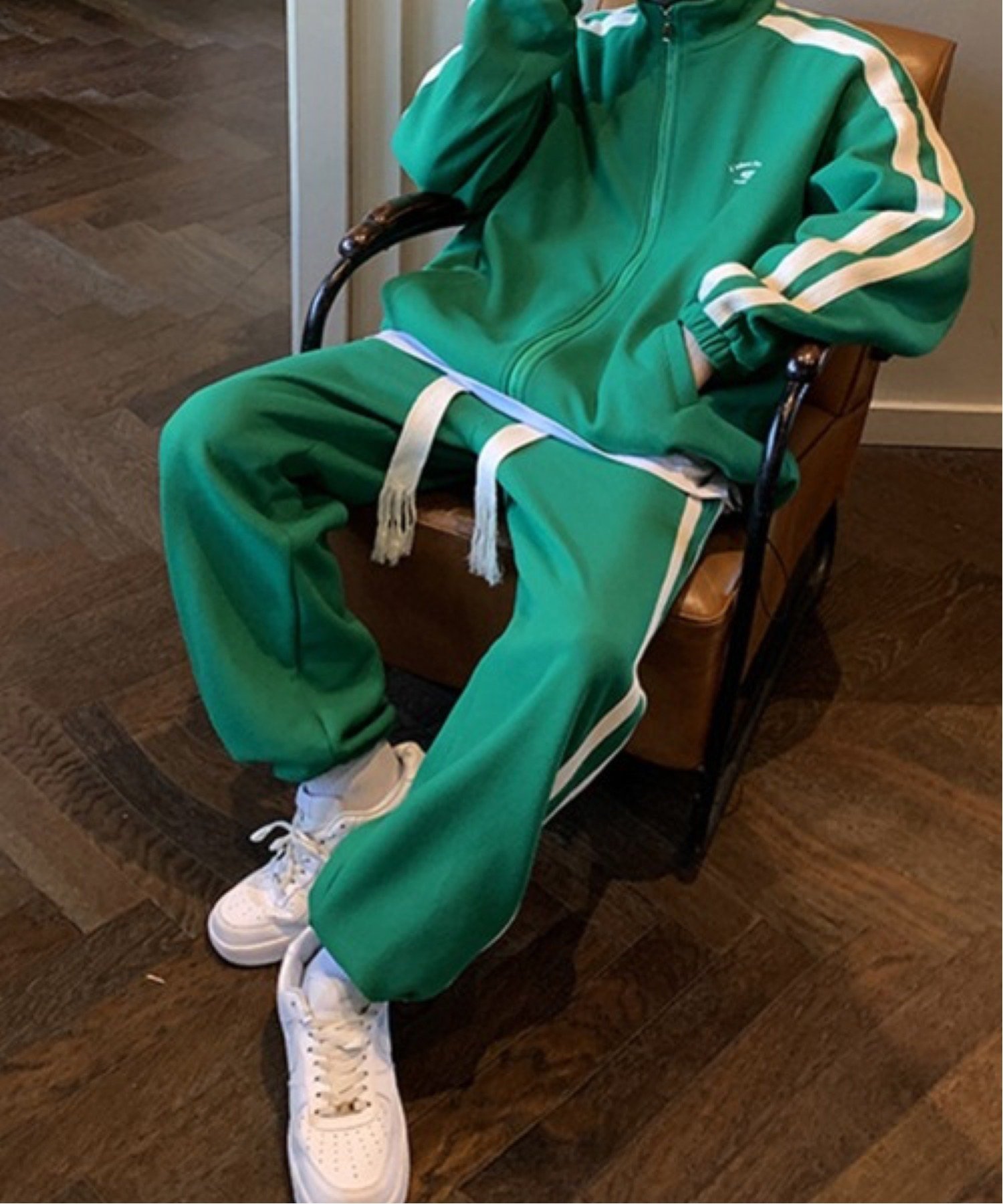 CERCA｜NOWLE/(M)ライン柄 ジップアップ スウェット/トラック