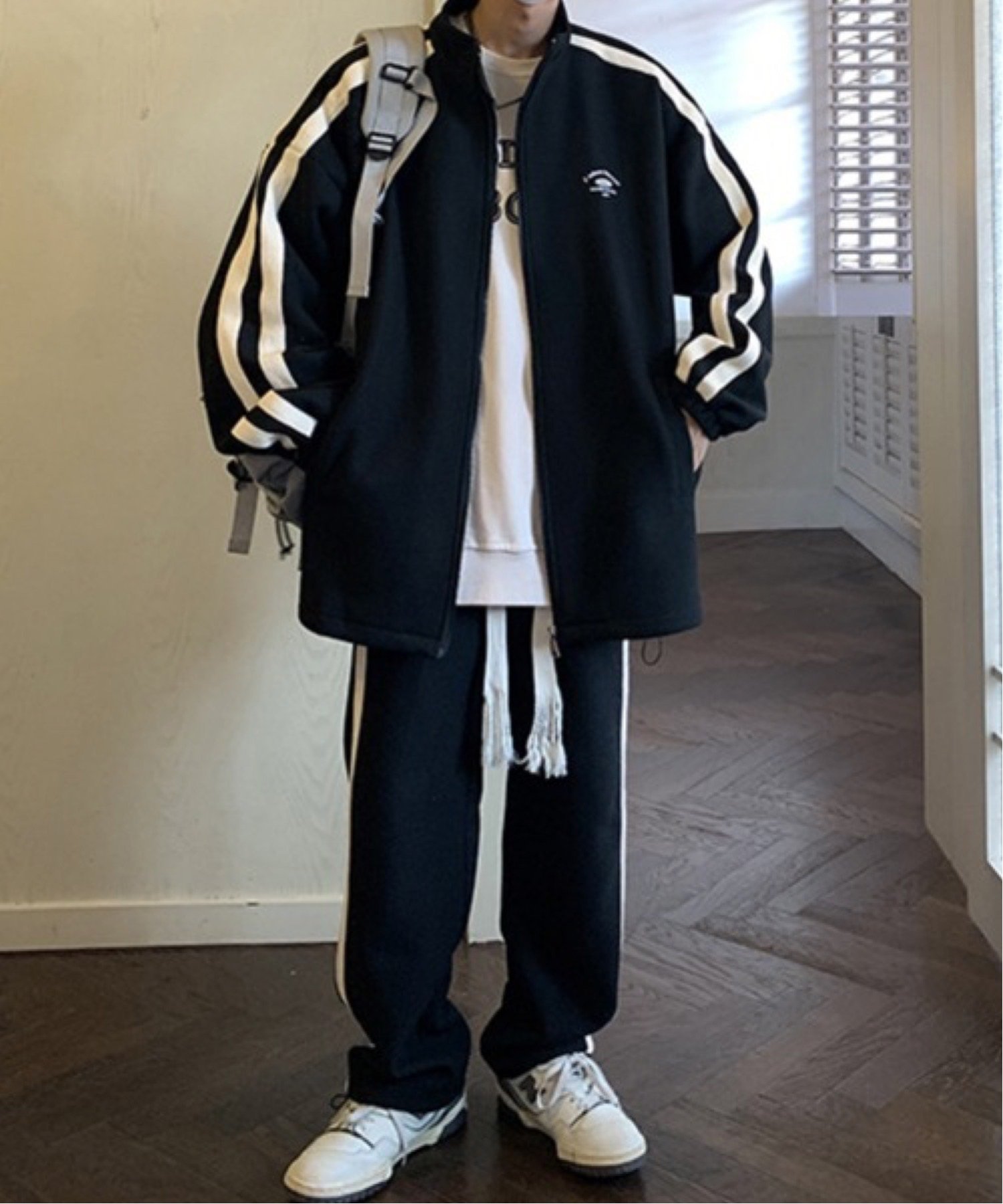 CERCA｜NOWLE/(M)ライン柄 ジップアップ スウェット/トラック