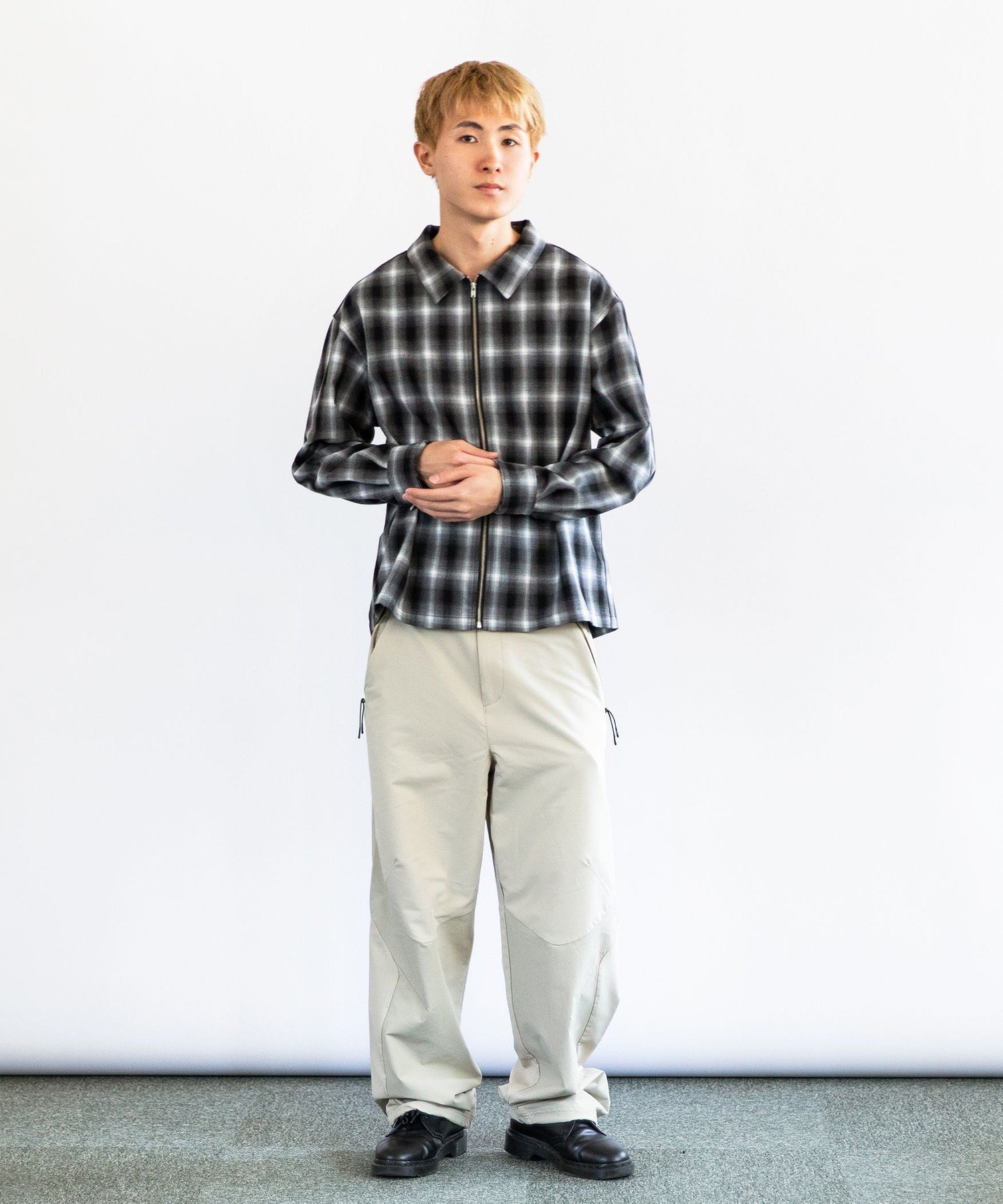 SHIPS｜City Ambient Products: オンブレ チェック シャツ ジップ