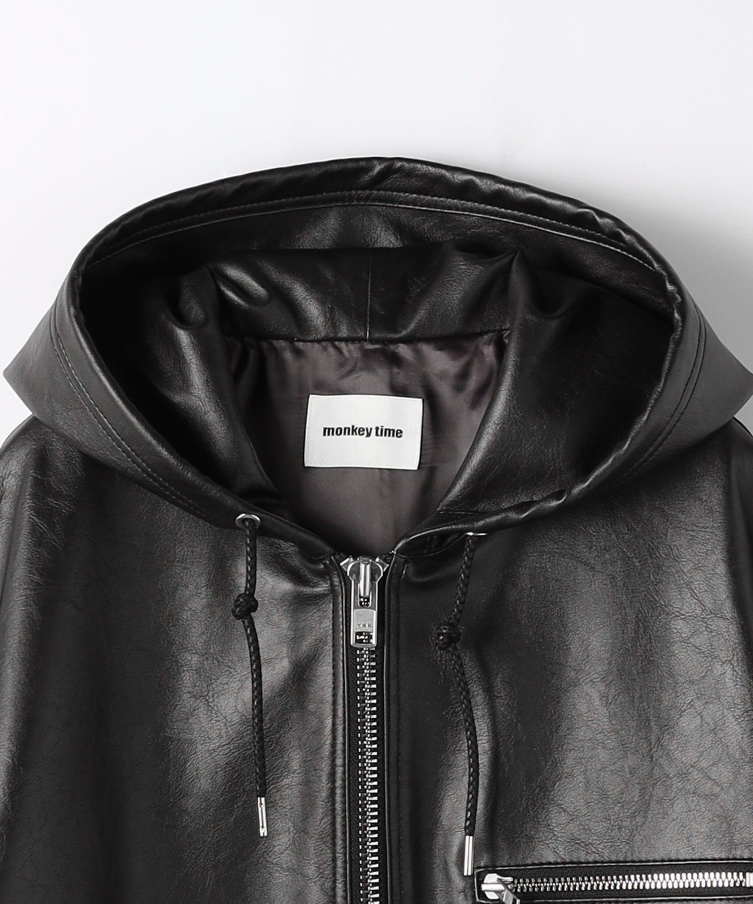 UNITED ARROWS LTD. OUTLET｜レザーライク フード ジップ ジャケット