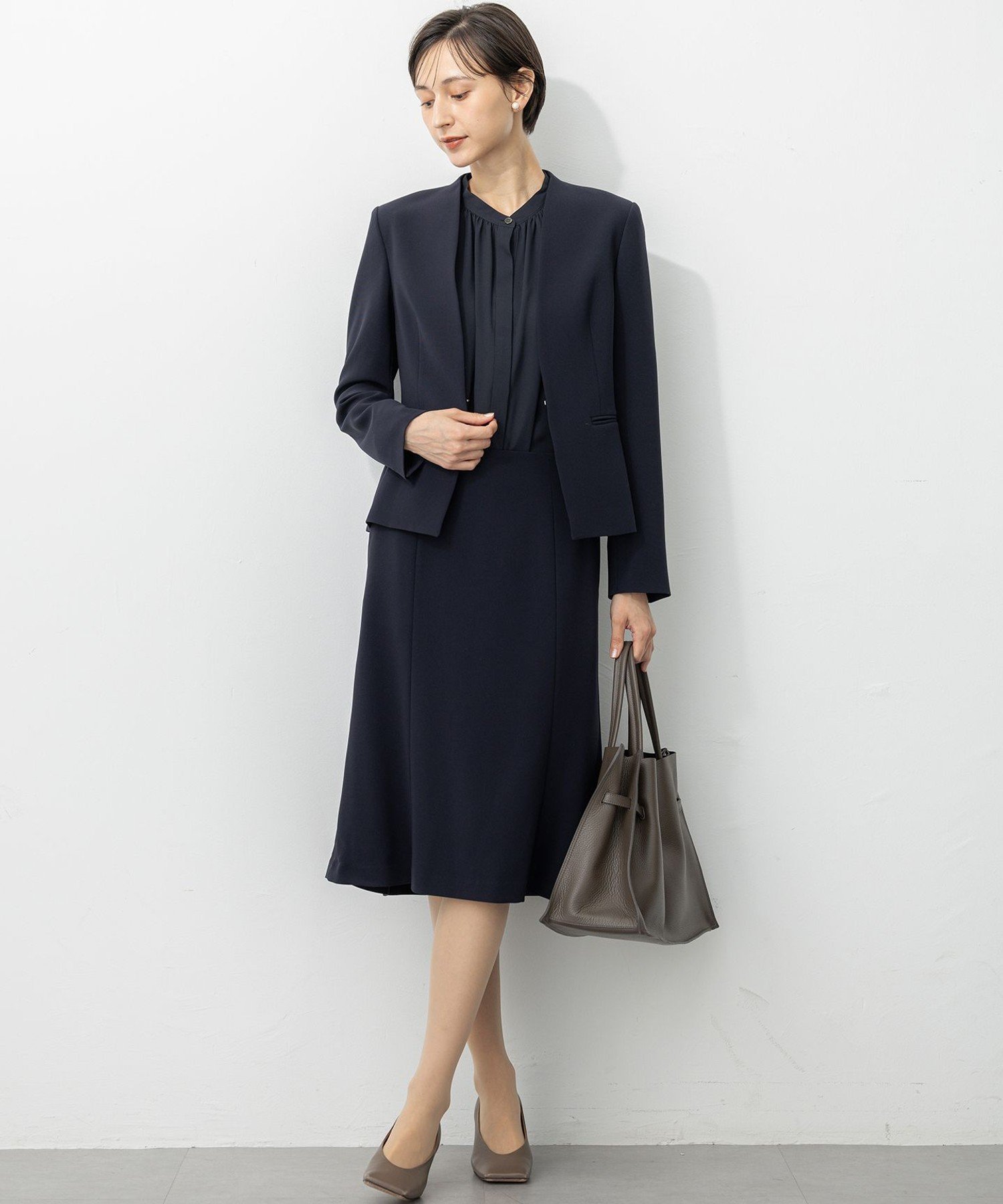 23区｜【セットアップ対応/洗える】トリアセダブルジョーゼット ノー