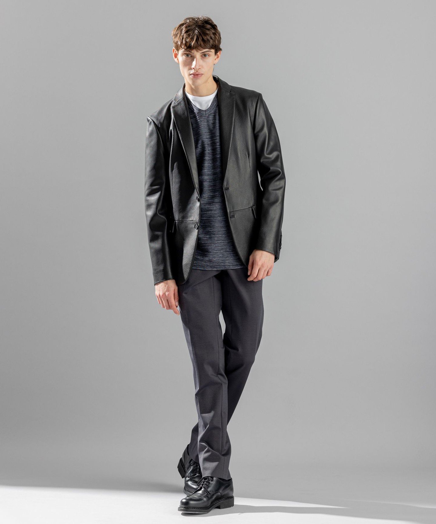 JOSEPH HOMME｜【LEON 掲載】ライトゴートシュリンクレザー ジャケット