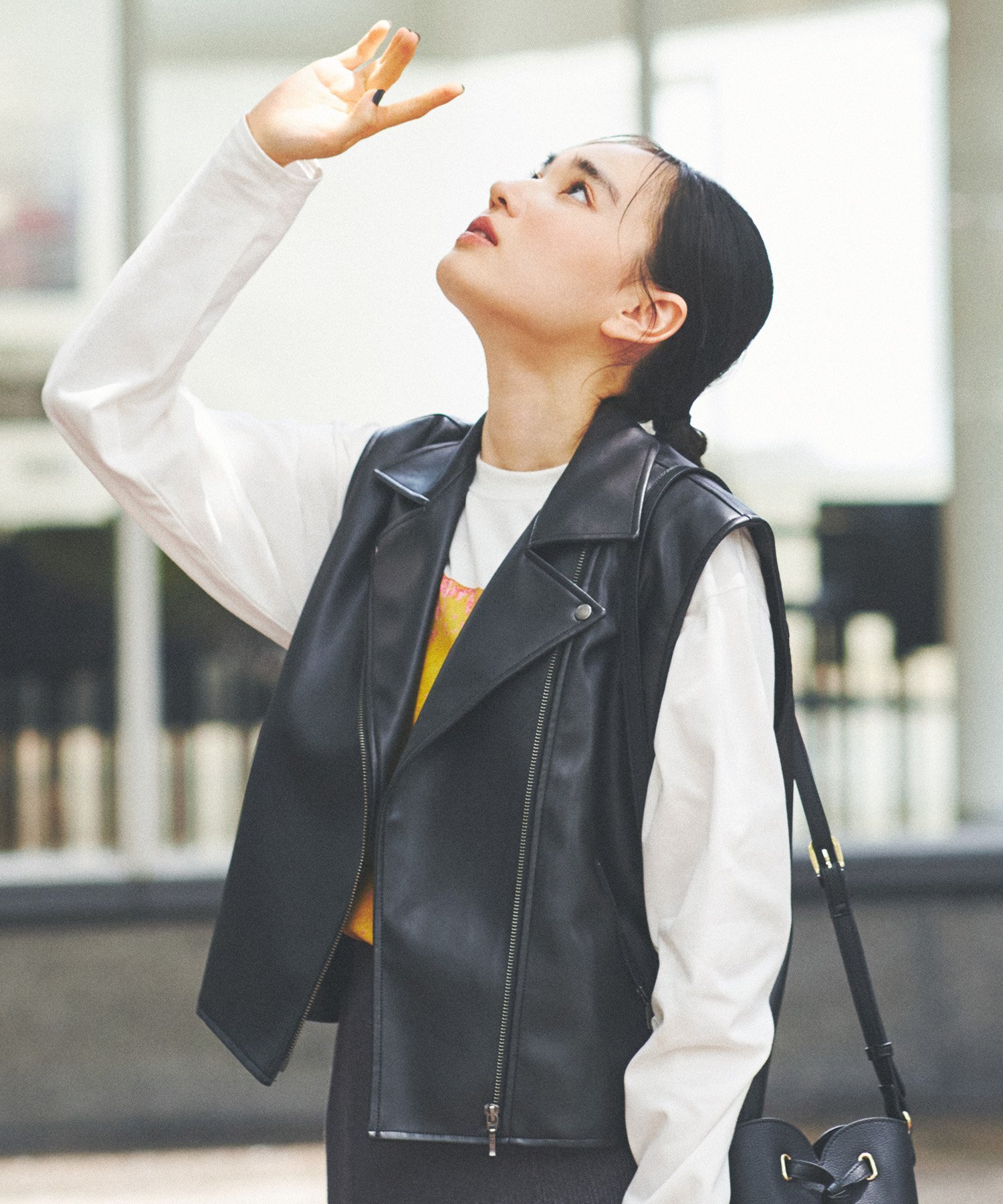 ROPE' PICNIC｜シンセティックレザーノースリーブジャケット | Rakuten