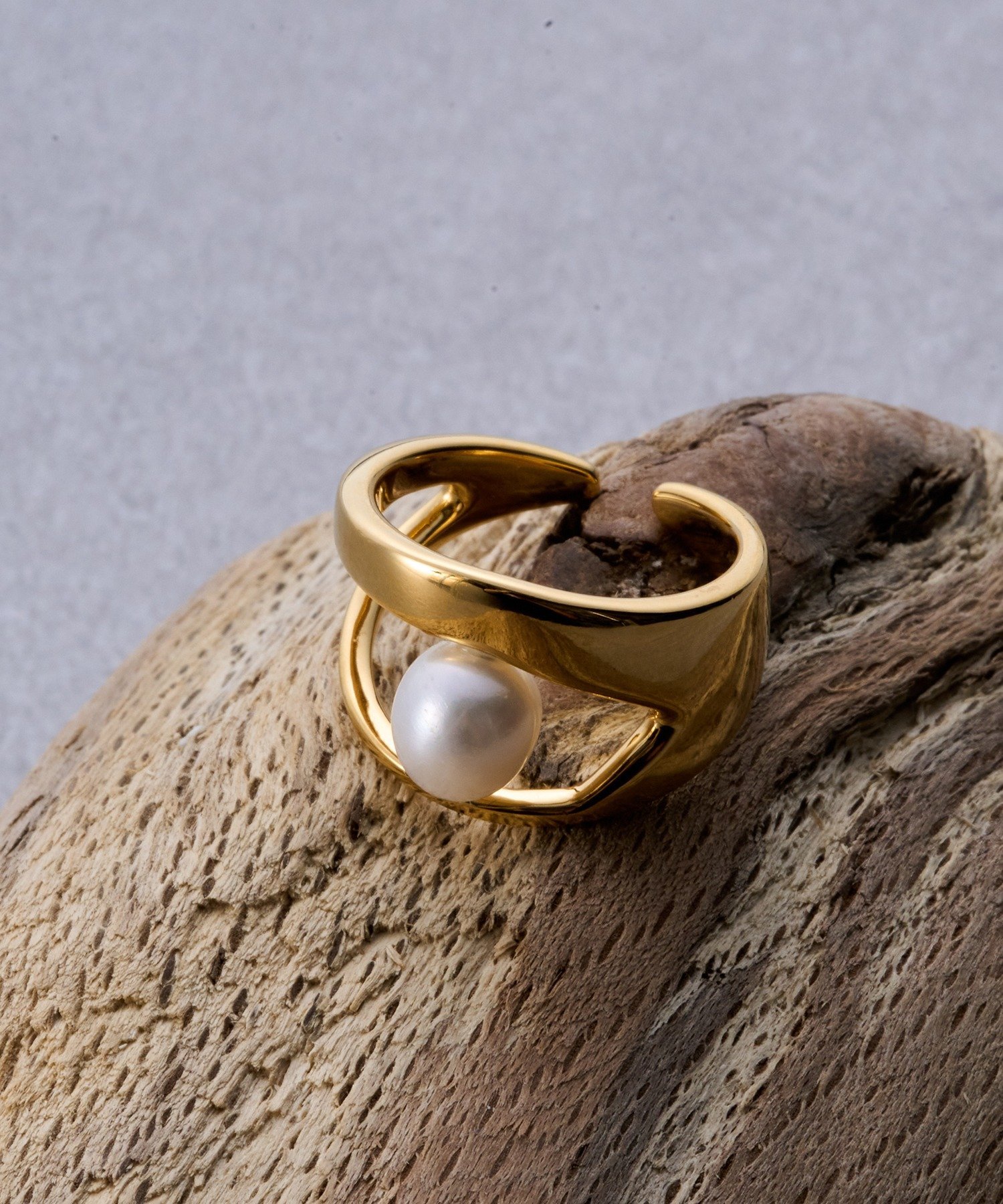 SETUP7｜PHILIPPE AUDIBERT/Bague Malka perle naturelle, laiton