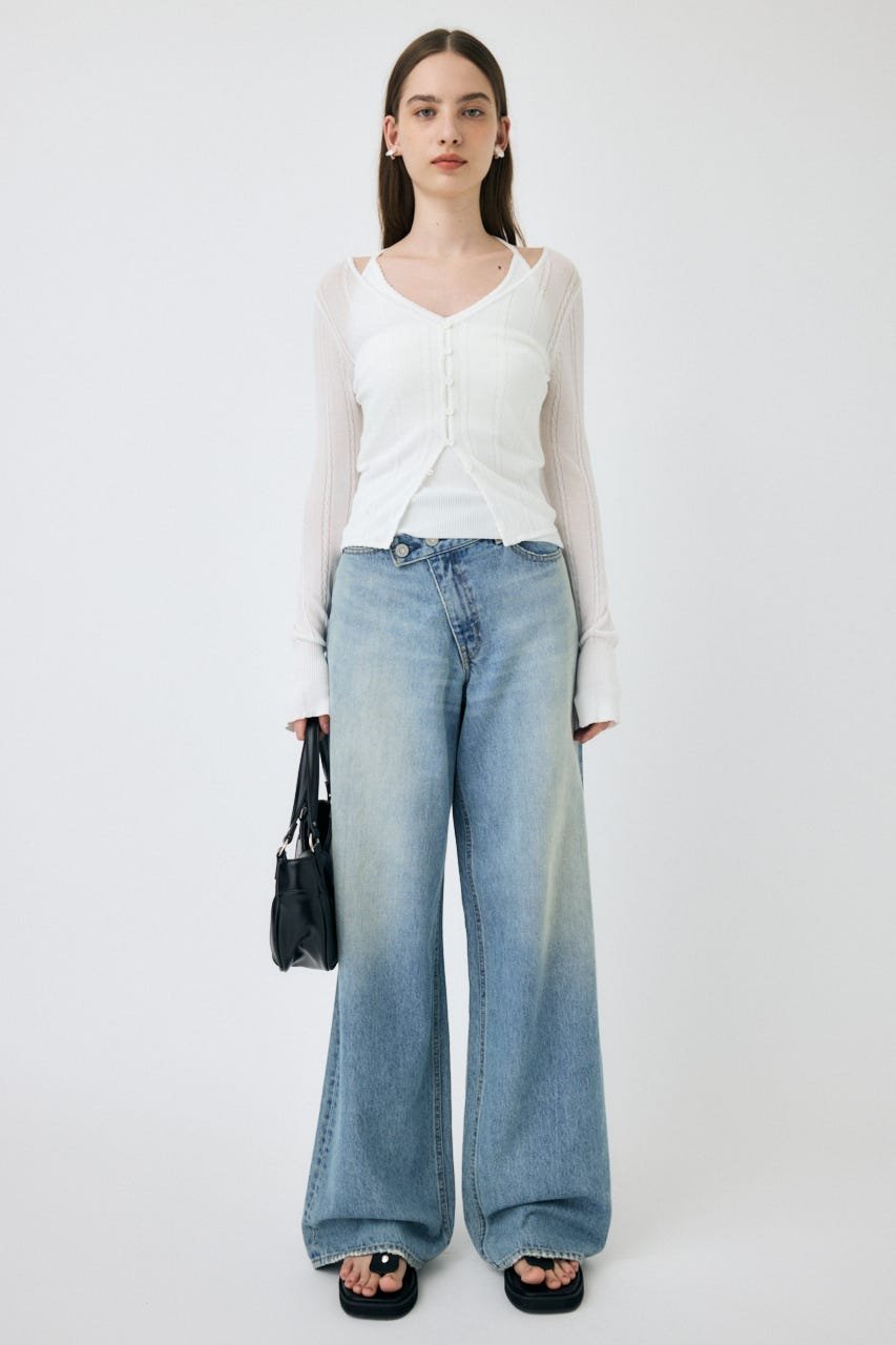 moussy｜CROSS WAIST WIDE STRAIGHT | Rakuten Fashion(楽天