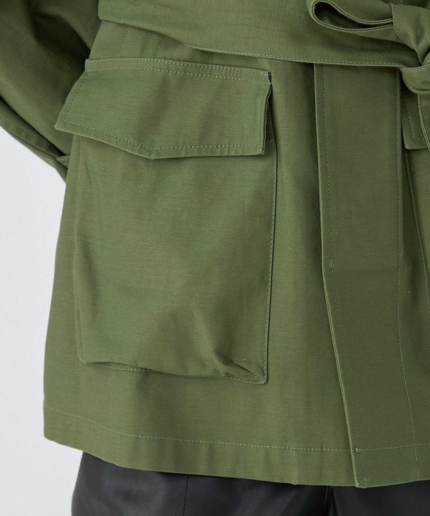 TOMORROWLAND｜スラブバックサテン ミリタリージャケット | Rakuten