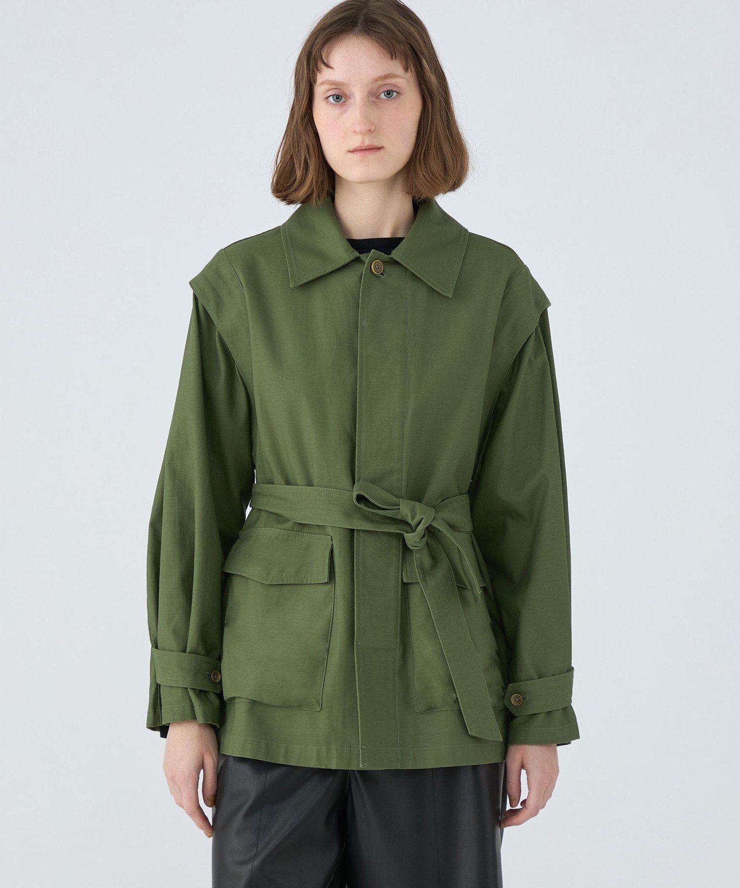 TOMORROWLAND｜スラブバックサテン ミリタリージャケット | Rakuten