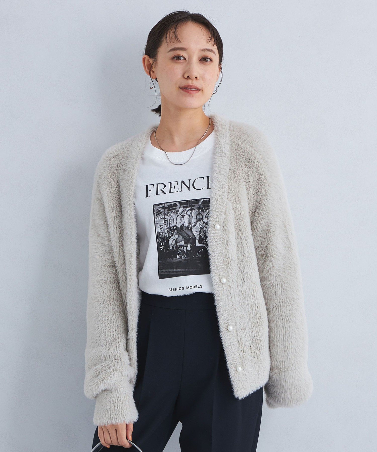 UNITED ARROWS LTD. OUTLET｜シャギー Vネック ニット カーディガン