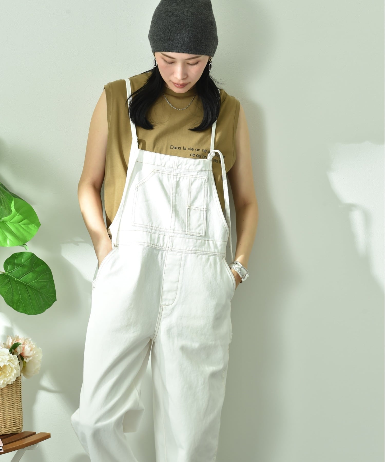 INTERPLANET｜【CYNICAL】ミドルオンスデニムキャミサロペット