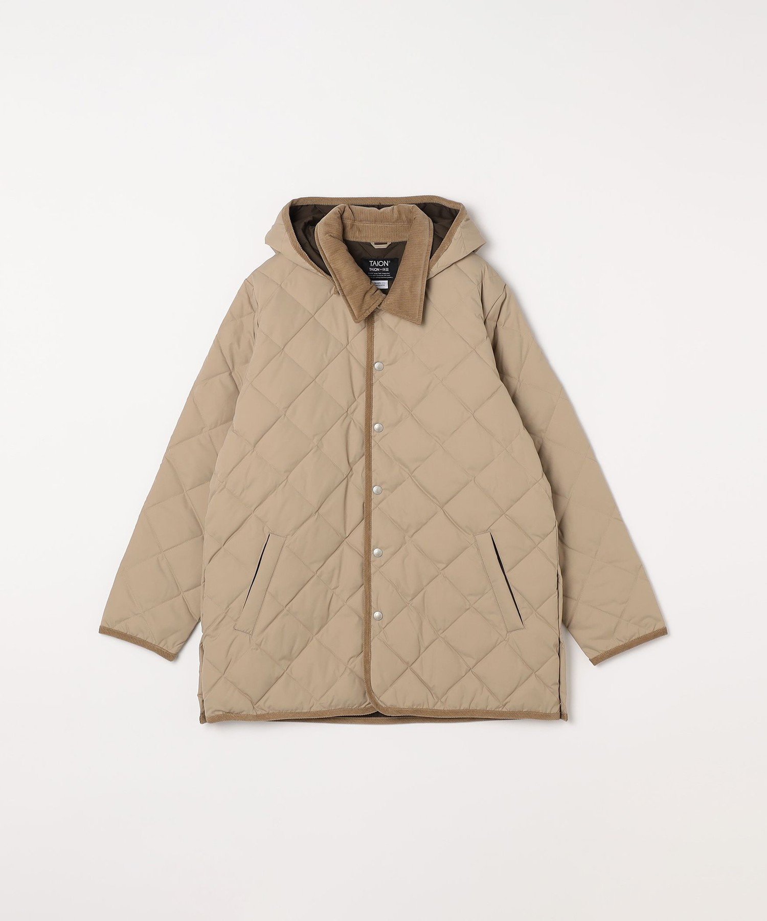 未開封　TAION　ダイヤキルト ダウン ハーフコート　S SHIPS｜【SHIPS any別注】TAION:<手洗い可能>ダイヤキルト ダウン