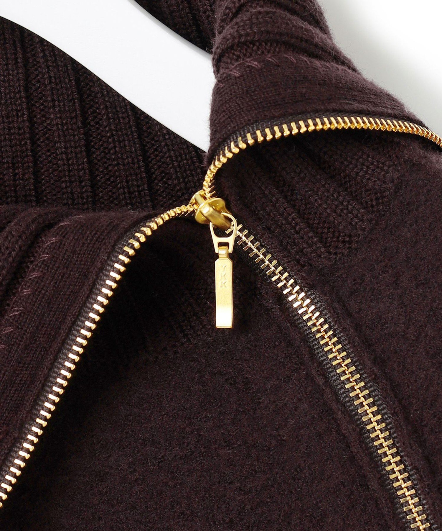 23区｜ボイルドウールコンビ ジップ タートルニット | Rakuten Fashion