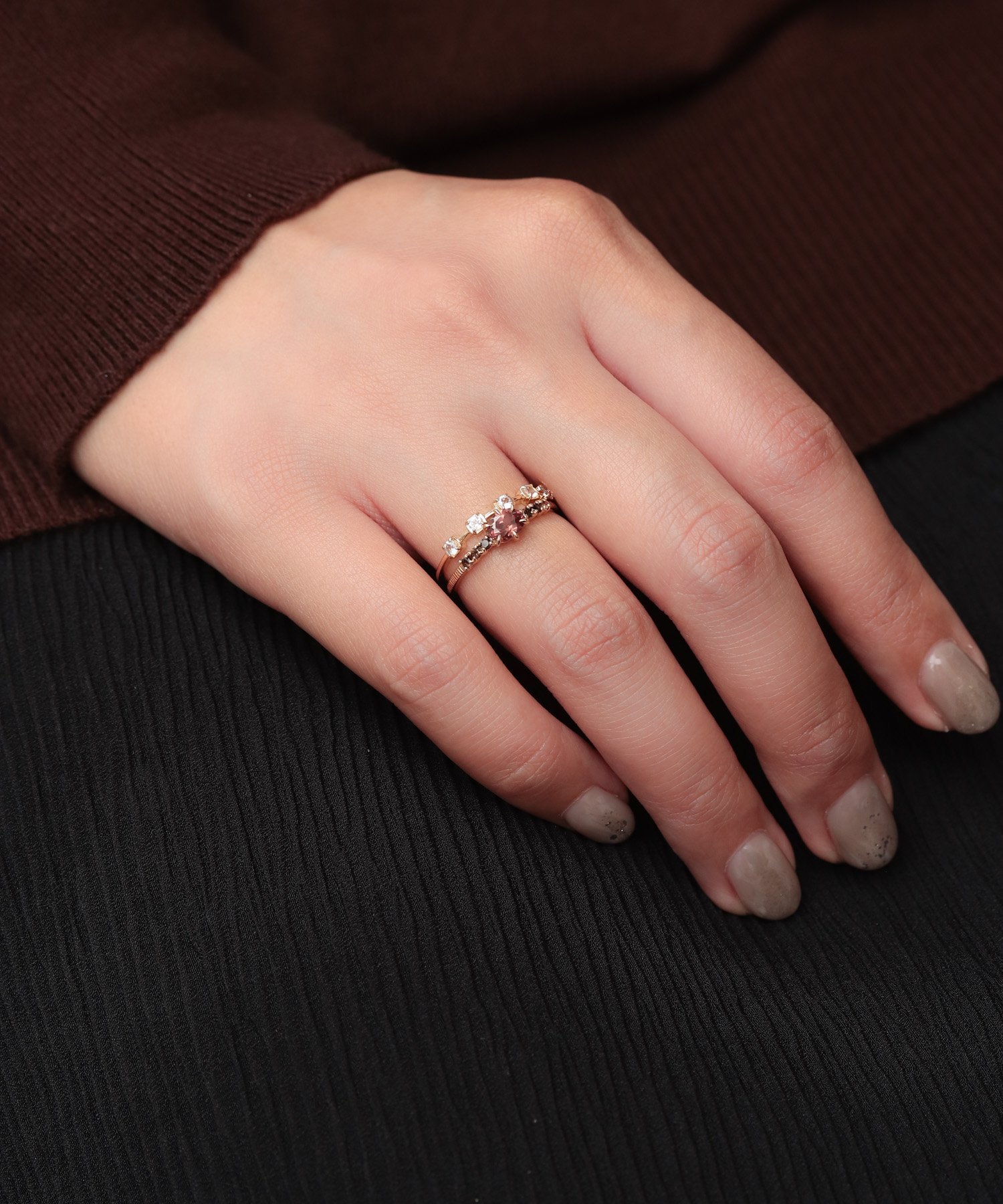 NOIR DE POUPEE｜le bois K10 スクエア 石とばしリング | Rakuten