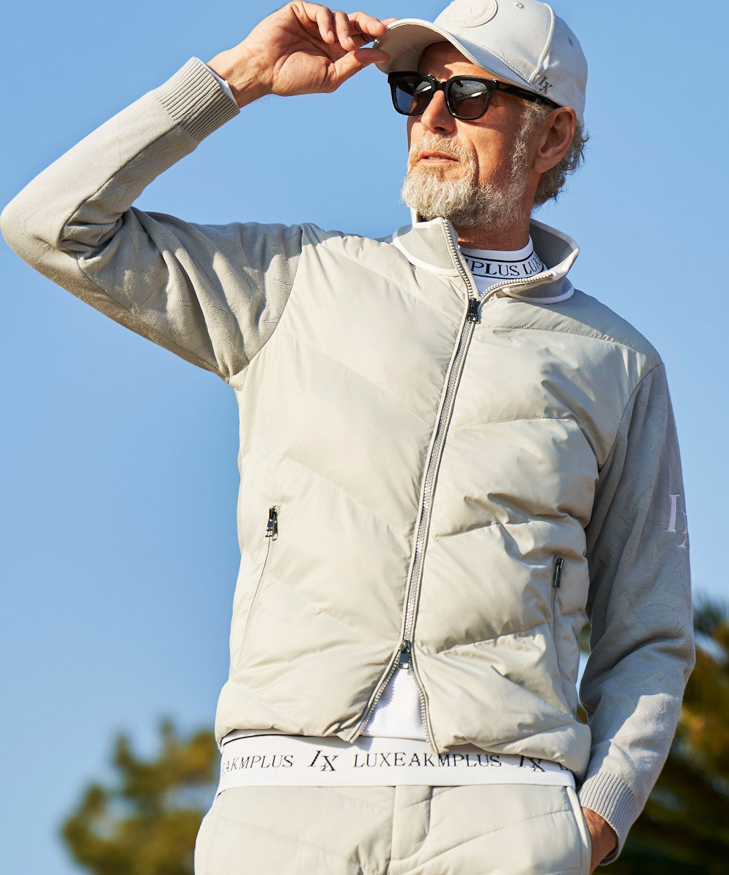 SHIFFON｜LUXEAKMPLUS ゴルフ スリーブニットパデッドスタンド