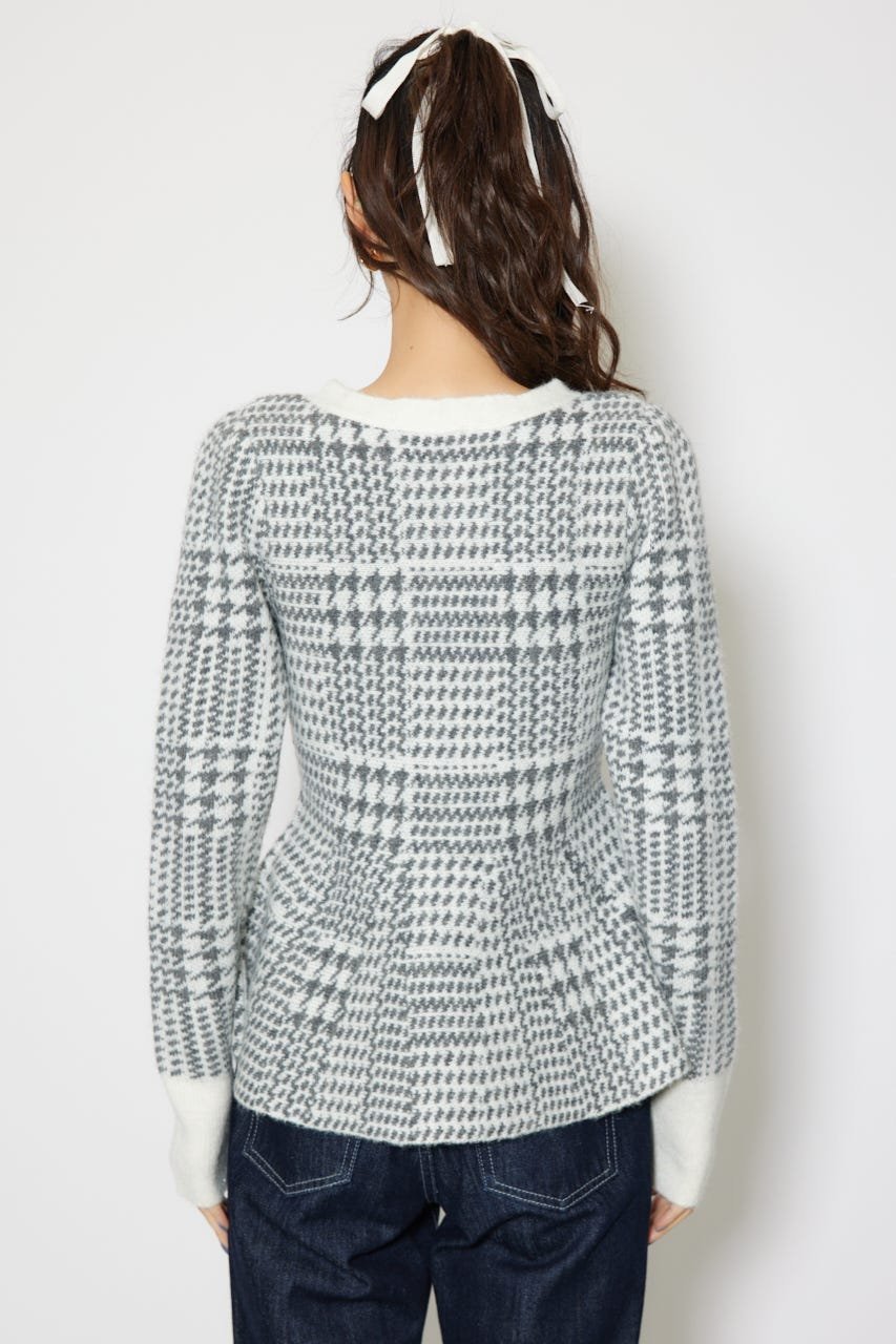 rienda｜2WAYペプラムジャガードニットカーディガントップス | Rakuten