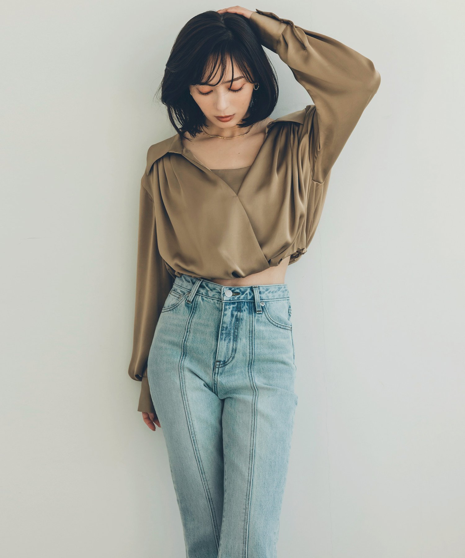 anuans｜センターシームセミフレアデニム | Rakuten Fashion(楽天