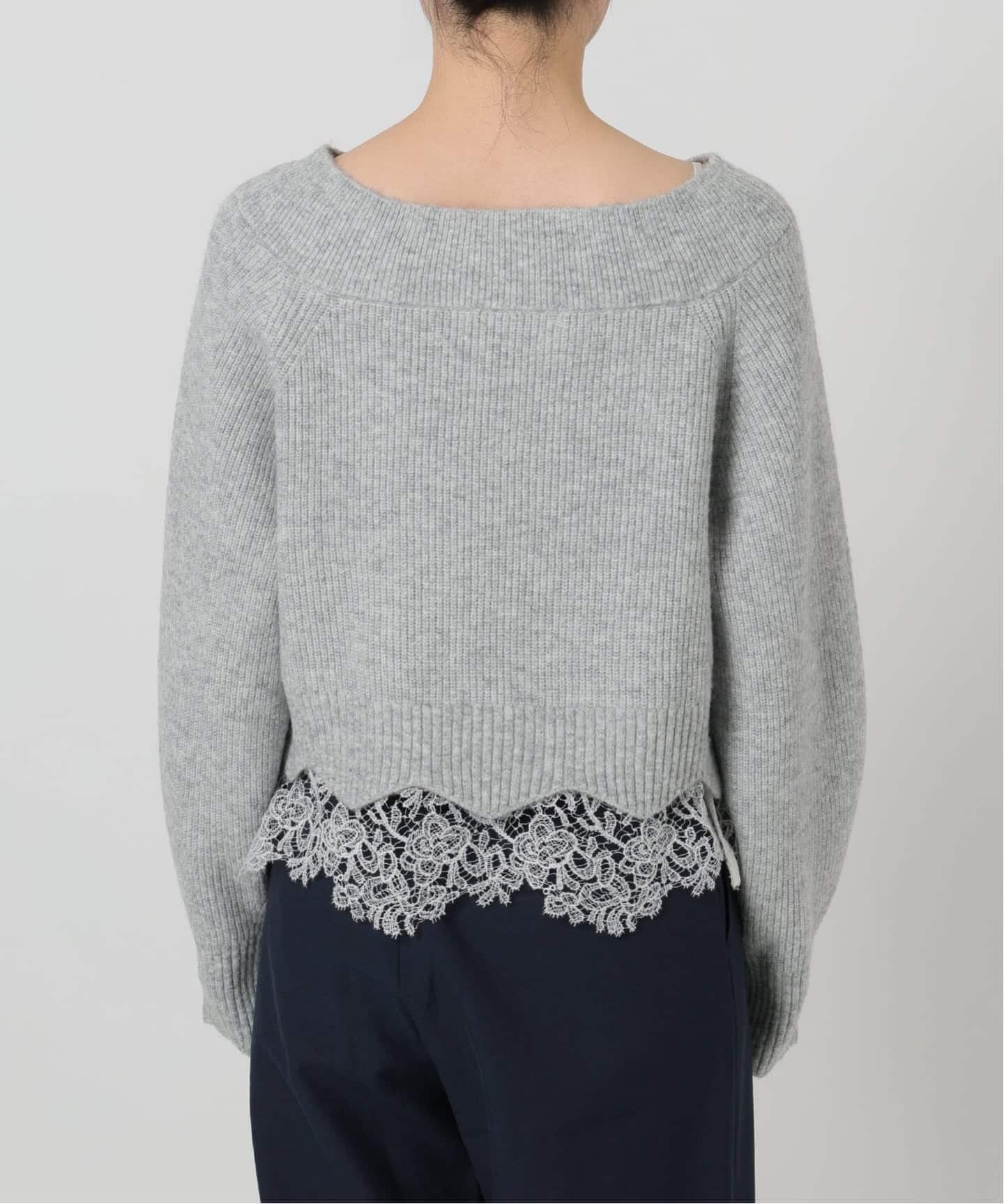 La Totalite｜【洗える】オフネックレースニット | Rakuten Fashion