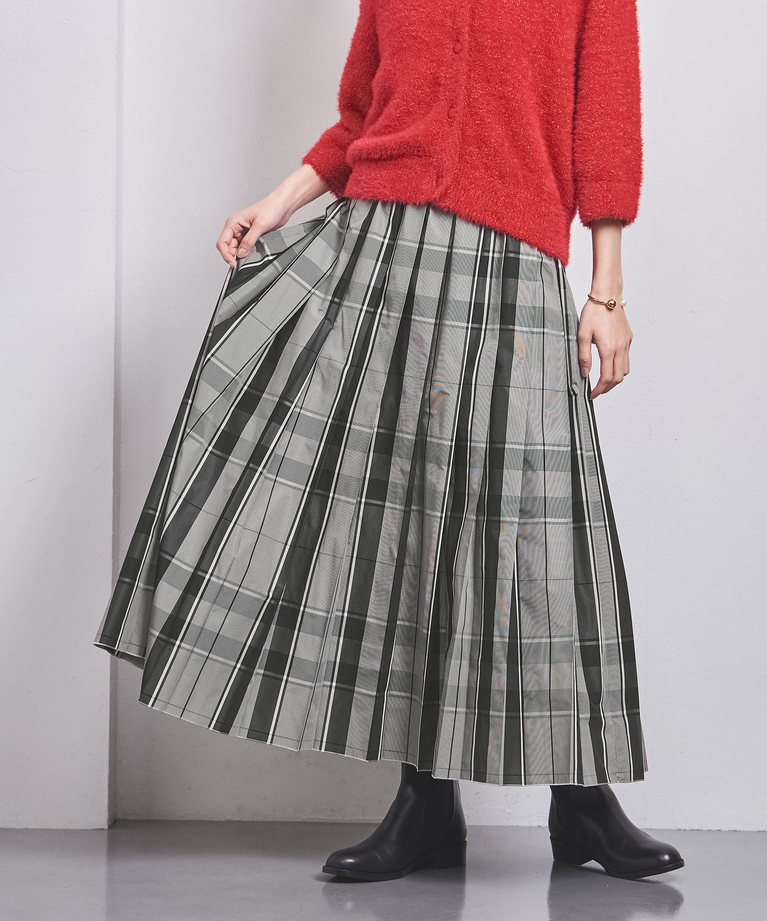 UNITED ARROWS LTD. OUTLET｜シャンブレー タフタ プリーツスカート