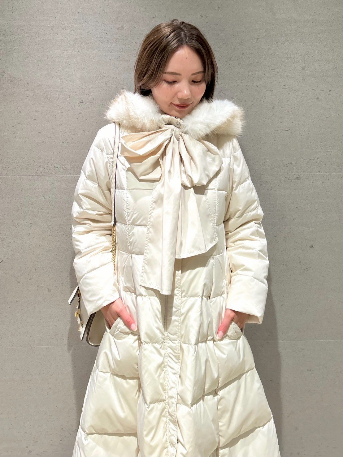 CELFORD｜【限定カラーあり】フードリボンロングダウンコート