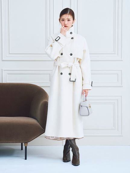 CELFORD｜ウール混ロングトレンチコート | Rakuten Fashion(楽天