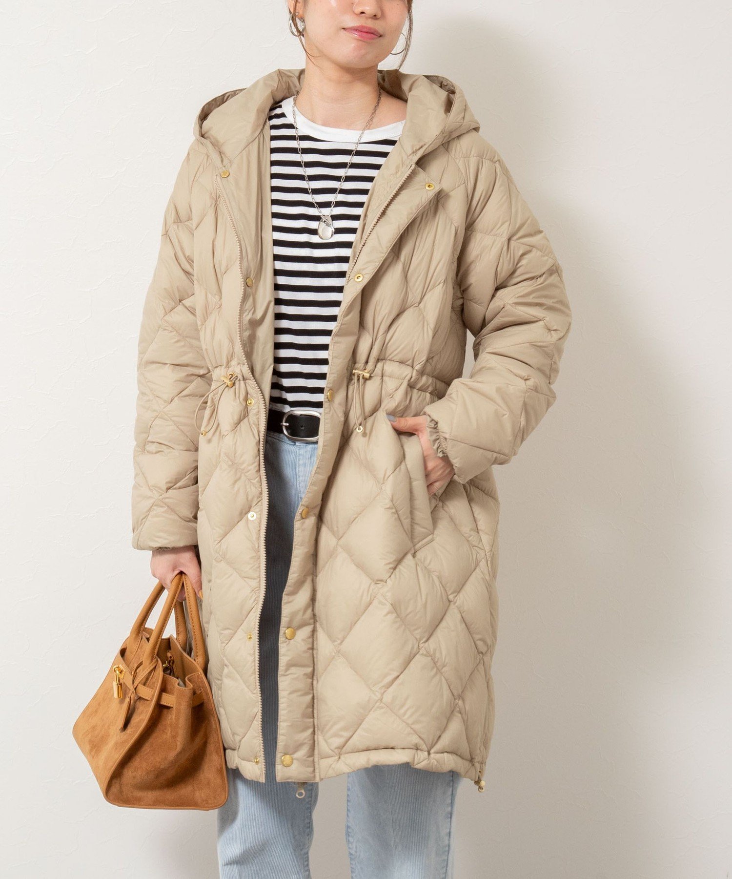 NOLLEY'S｜【TAION/タイオン】別注ミドル丈Aラインフードダウン