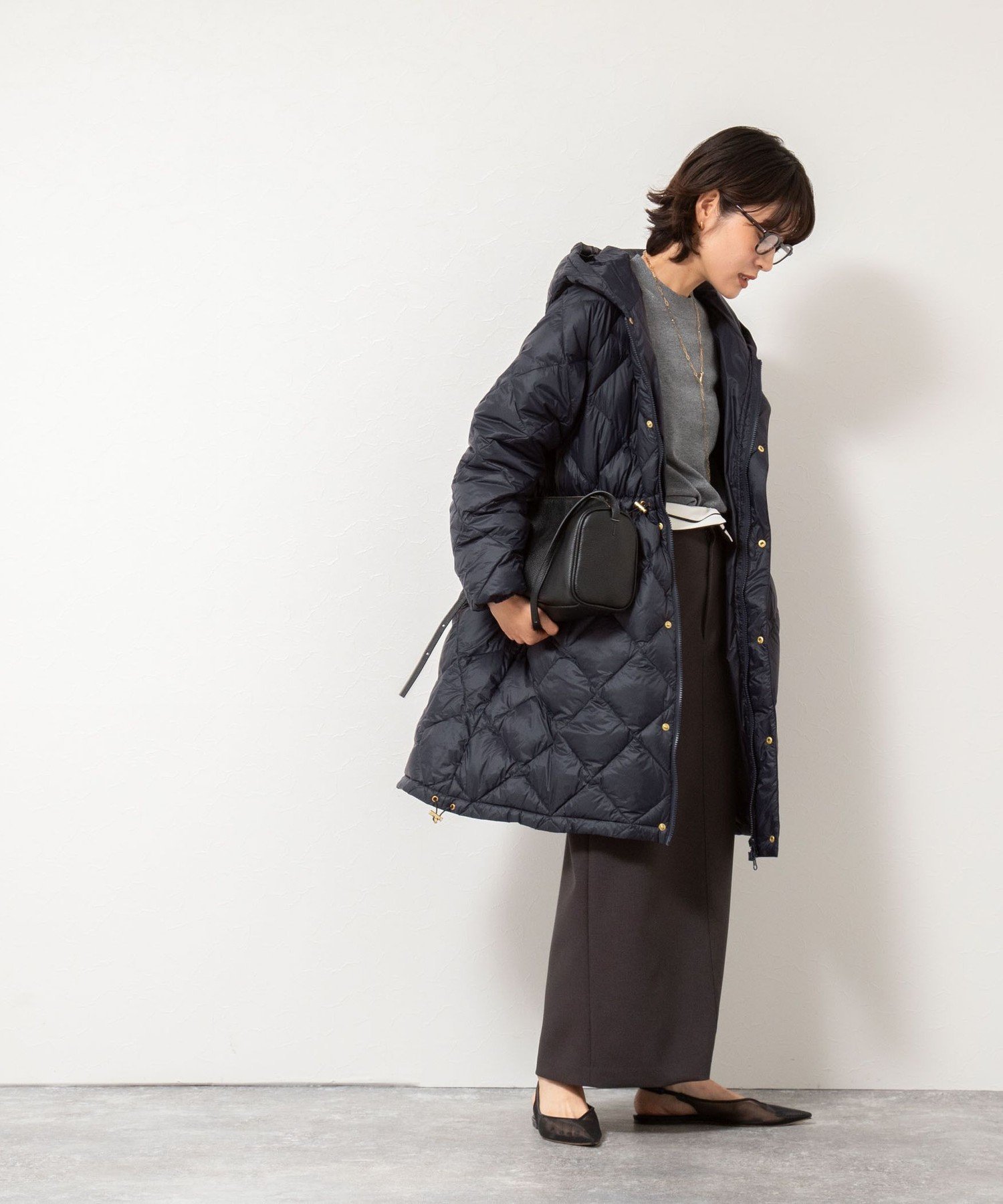 NOLLEY'S｜【TAION/タイオン】別注ミドル丈Aラインフードダウン