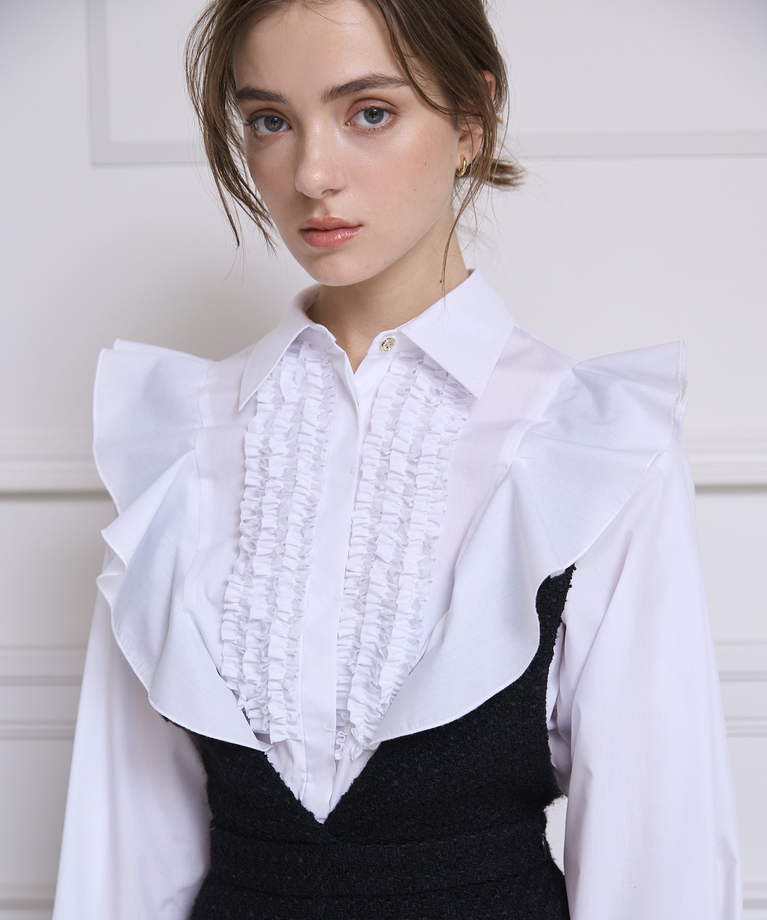 EIMY ISTOIRE｜ラッフルデザインシャツ | Rakuten Fashion(楽天