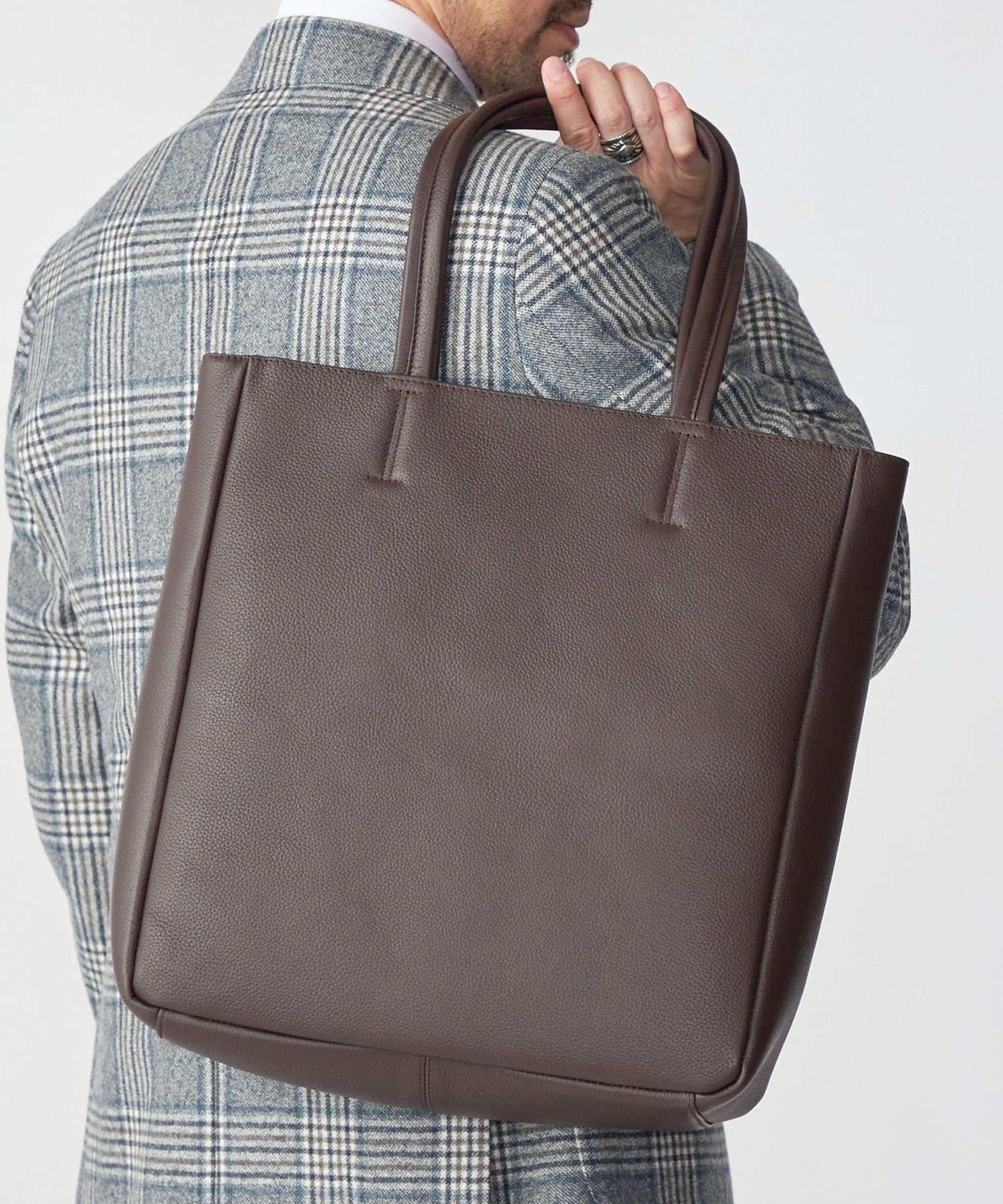 SHIPS｜SHIPS: スマート レザー ヴァーティカル トートバッグ