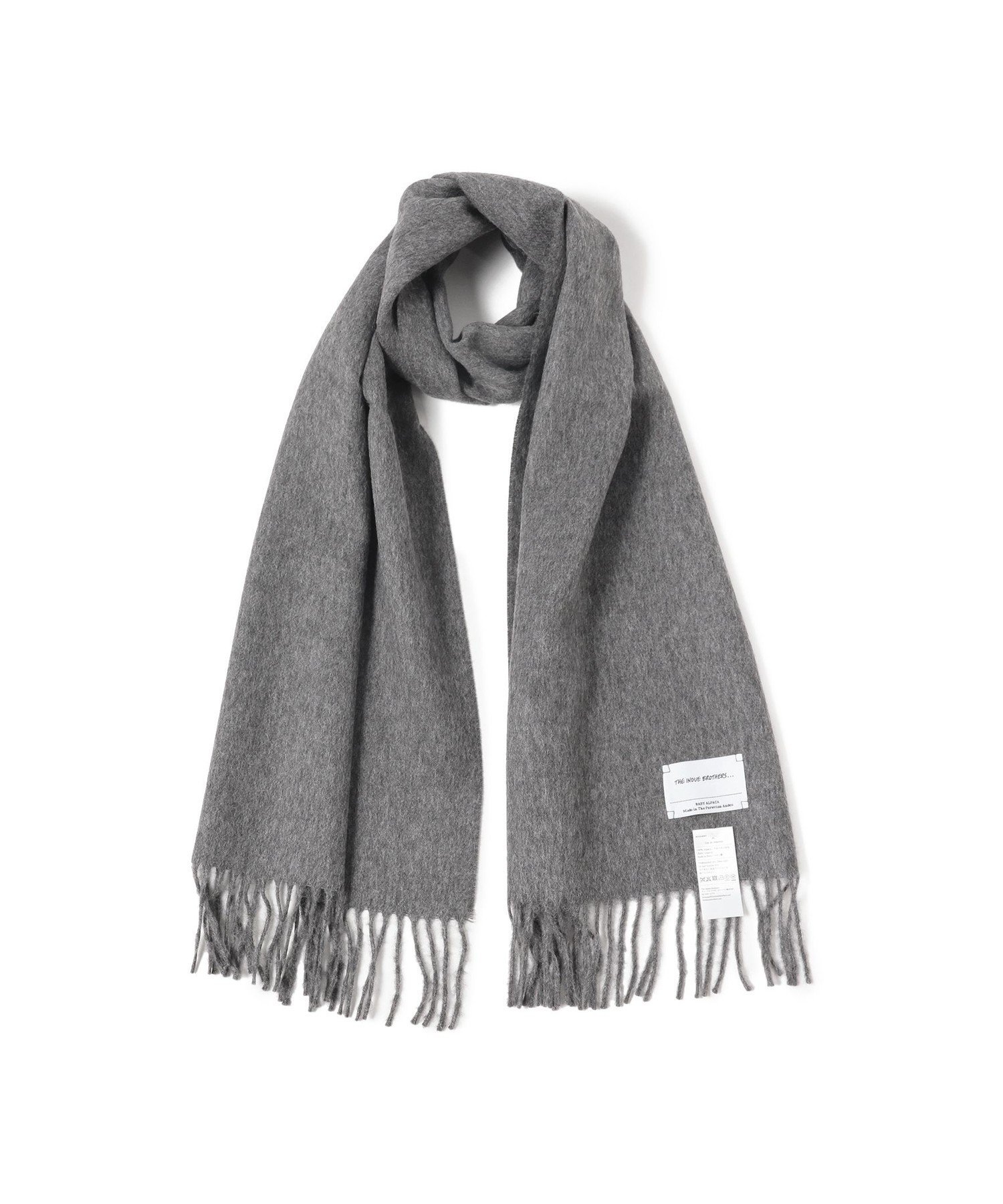 BEAMS MEN｜THE INOUE BROTHERS / アルパカ ソリッドマフラー 35x180