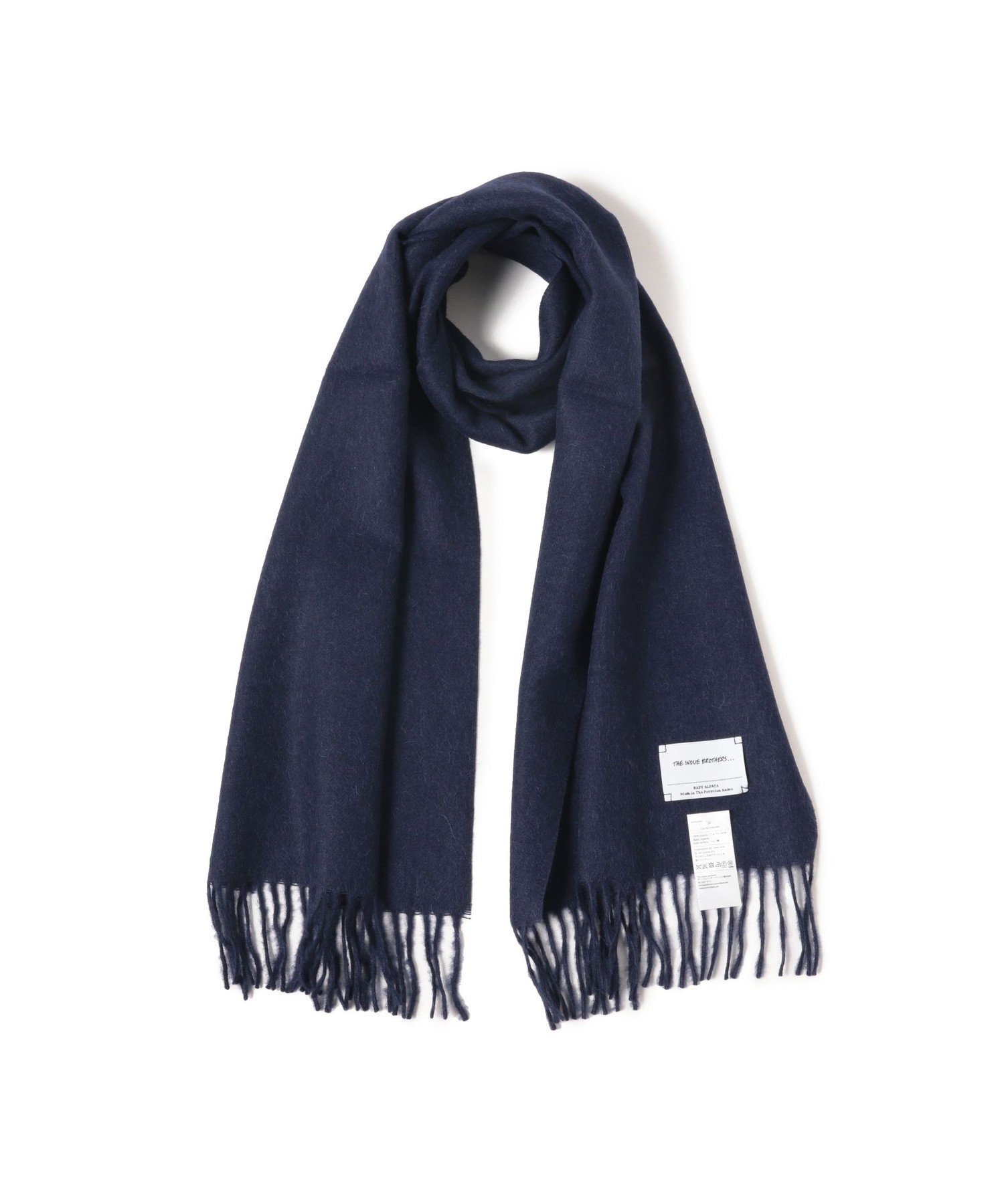 BEAMS MEN｜THE INOUE BROTHERS / アルパカ ソリッドマフラー 35x180