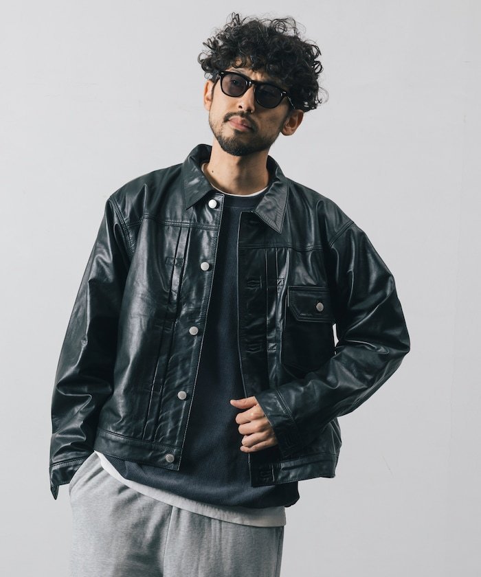 FREAK'S STORE｜リラックスフィット レザージャケット TYPE-1 / 撥水