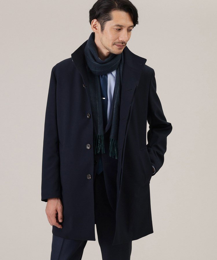 TAKEO KIKUCHI｜【ダウンライナー付】メランジ スタンドカラー コート