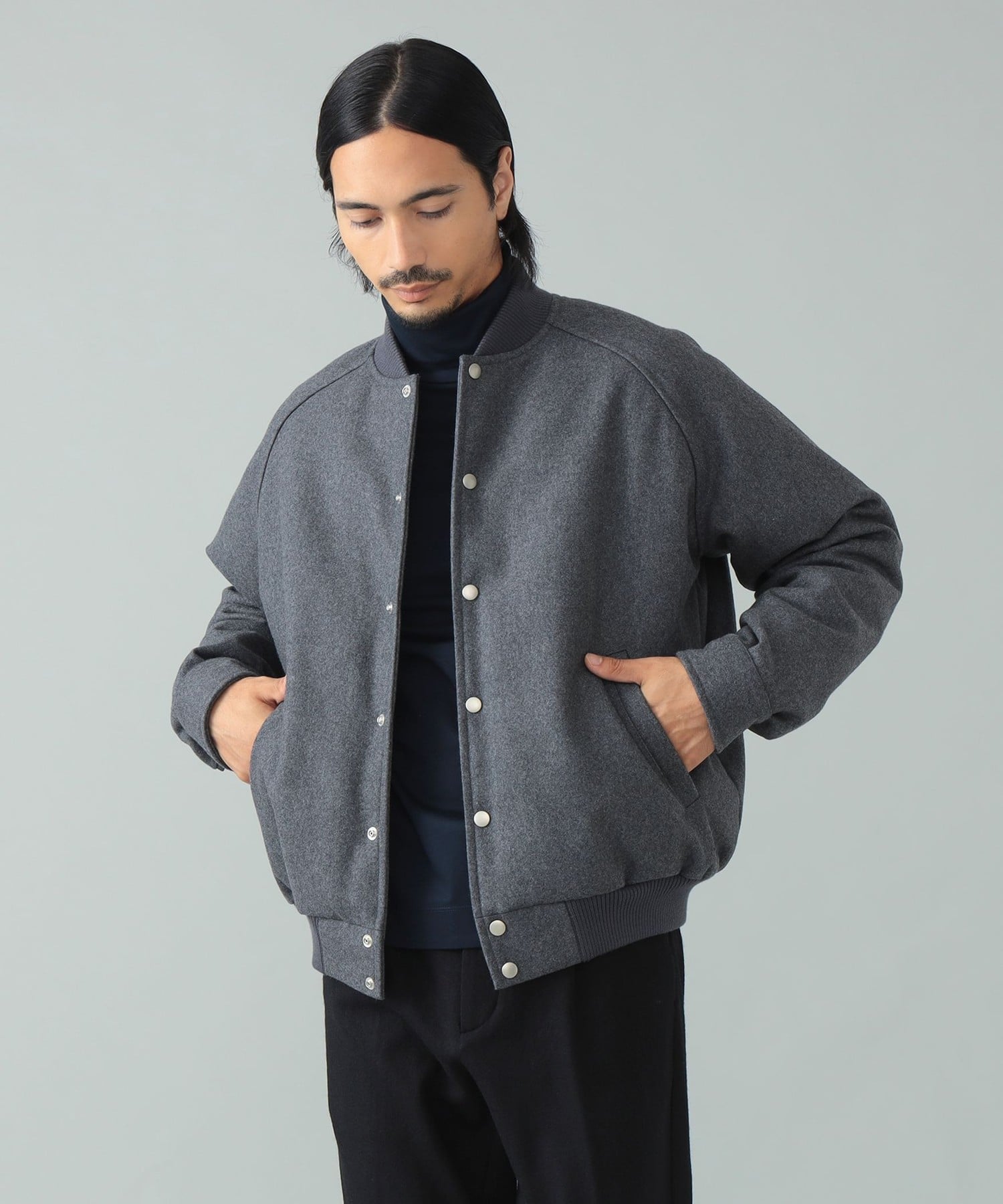 BEAMS MEN｜【別注】TAION * IG / メルトン バーシティ ジャケット