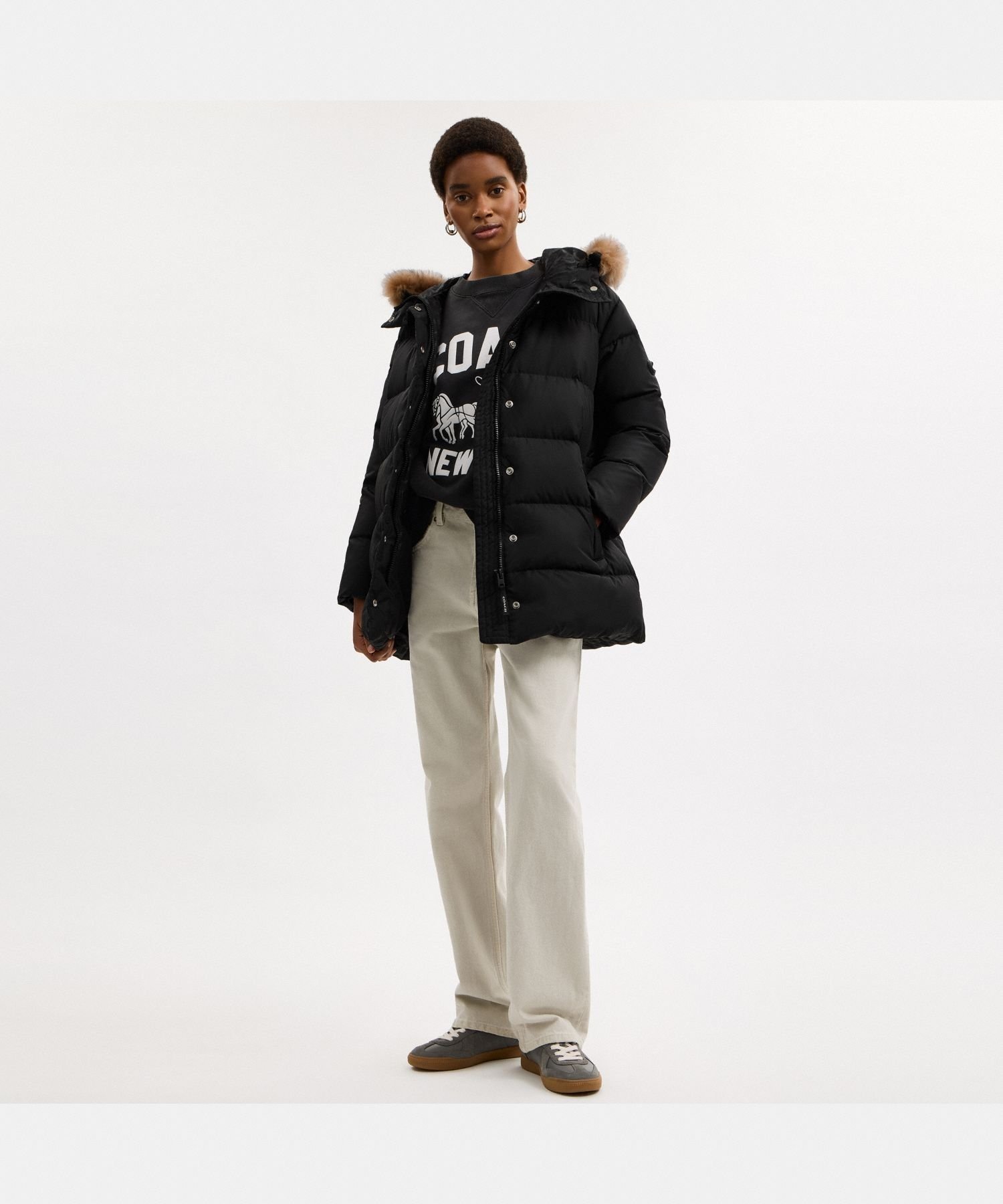 COACH OUTLET｜【公式】ミッド パッファー コート・シアリング