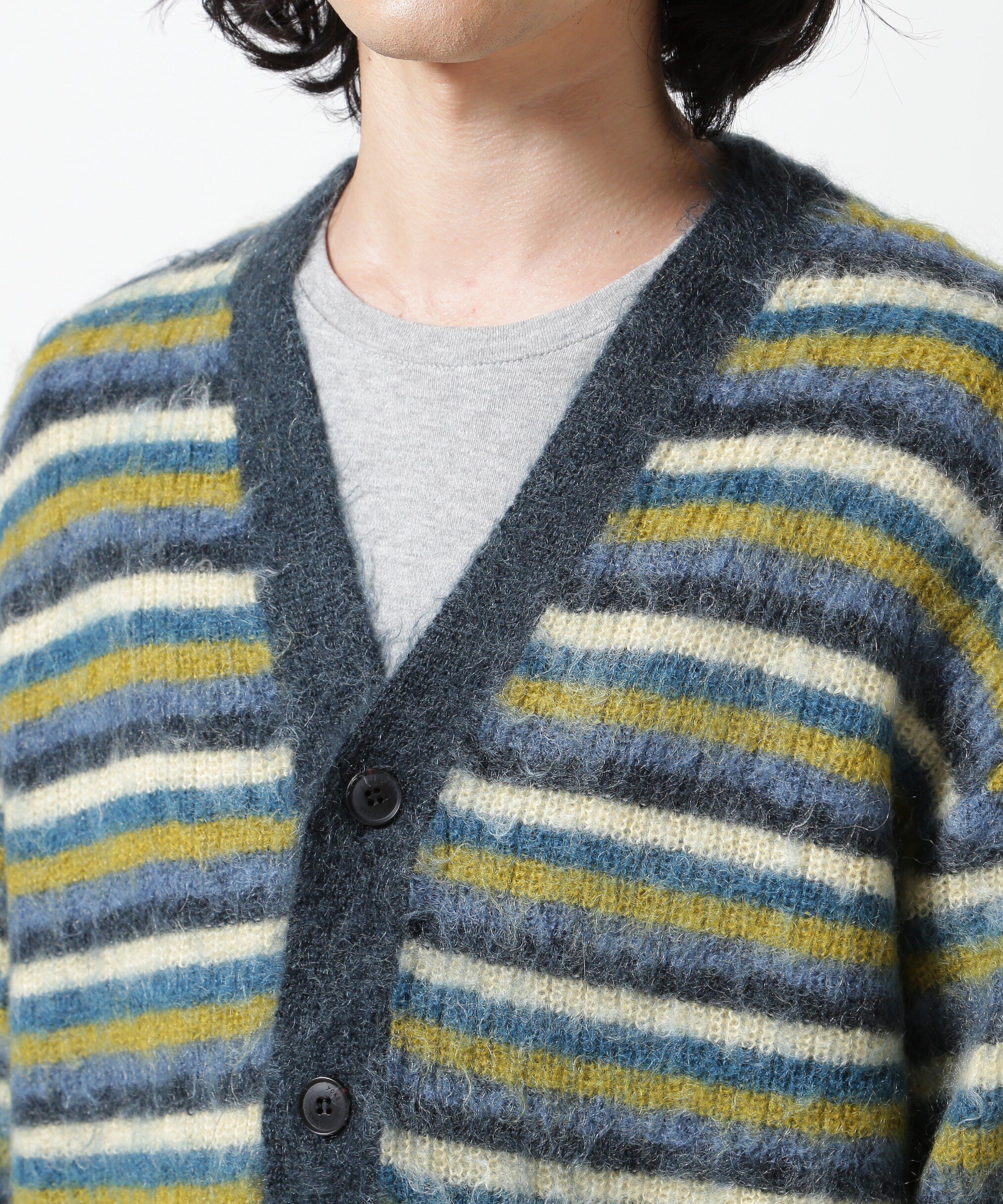 GARDEN TOKYO｜YOKE/ヨーク/MOHAIR BORDER CARDIGAN | Rakuten Fashion
