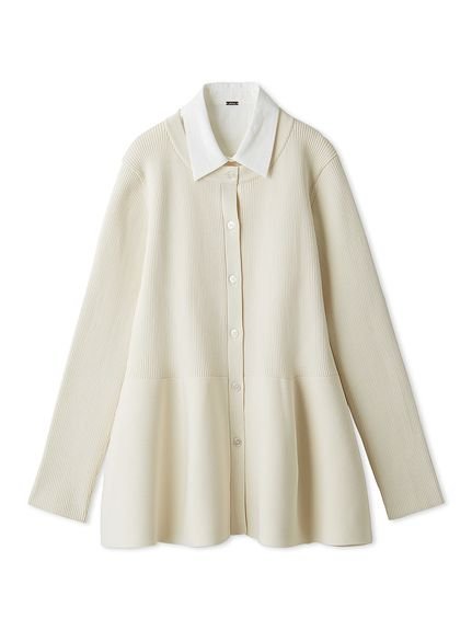 Mila Owen｜2way襟付きペプラムニットトップス | Rakuten Fashion(楽天