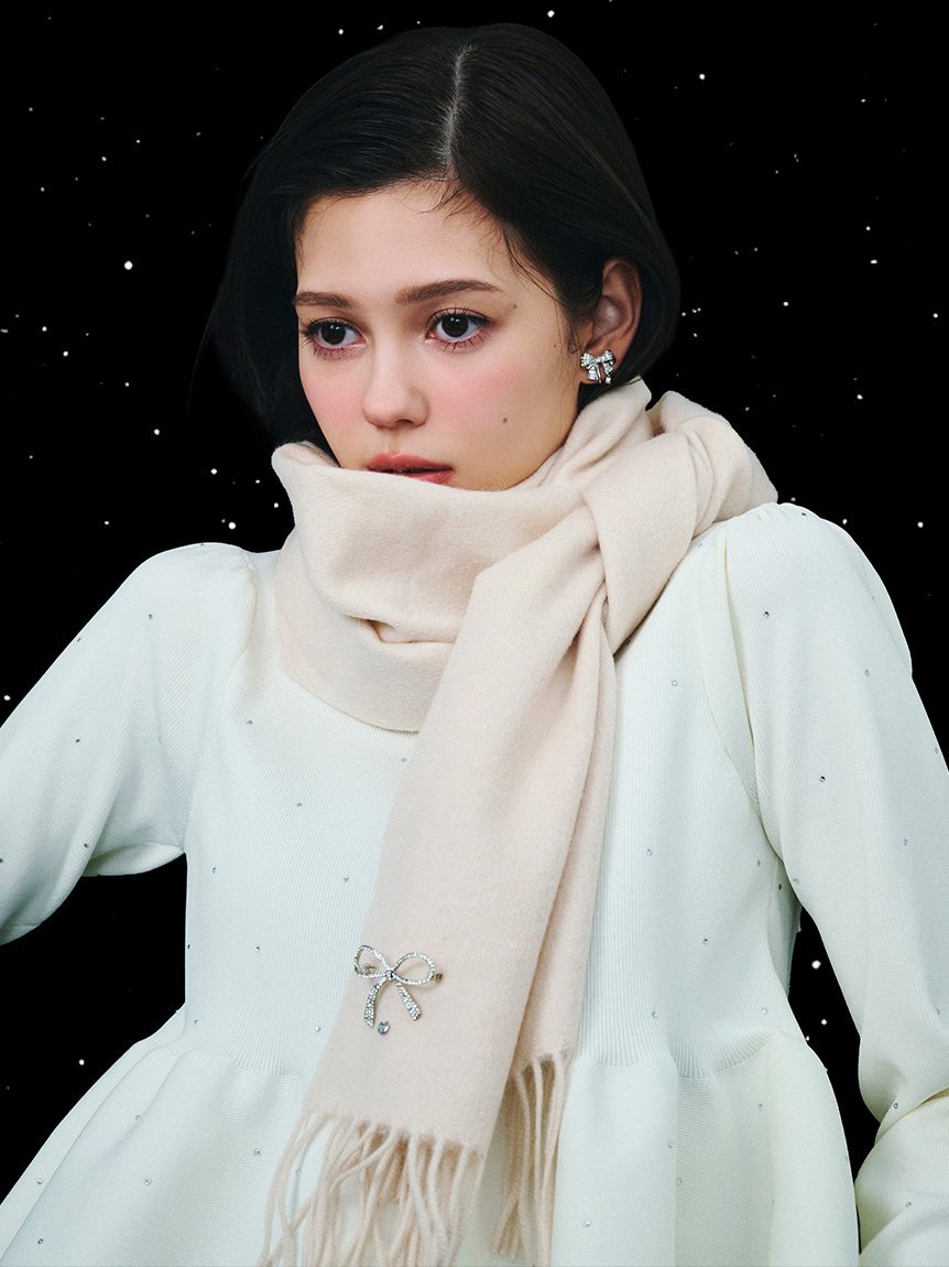 CELFORD｜【ウォッシャブル】ホットフィットビジューペプラムニット