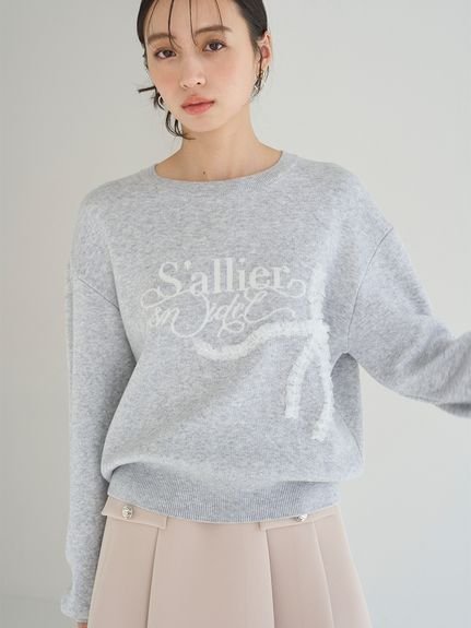 SNIDEL｜リボンモチーフジャガードニットプルオーバー | Rakuten