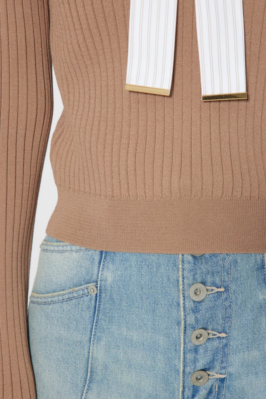 rienda｜シャツドッキングロングスリーブニットトップス | Rakuten