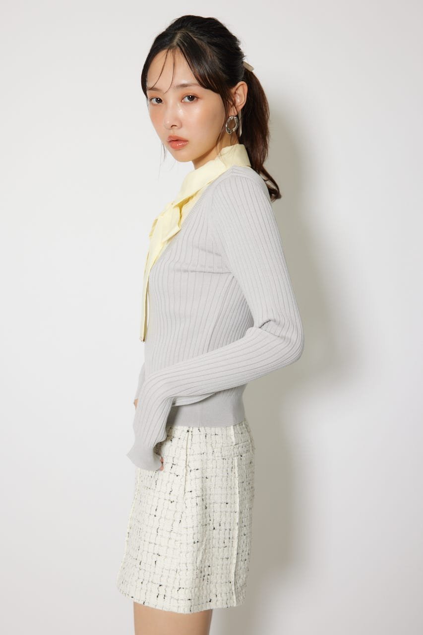 rienda｜シャツドッキングロングスリーブニットトップス | Rakuten