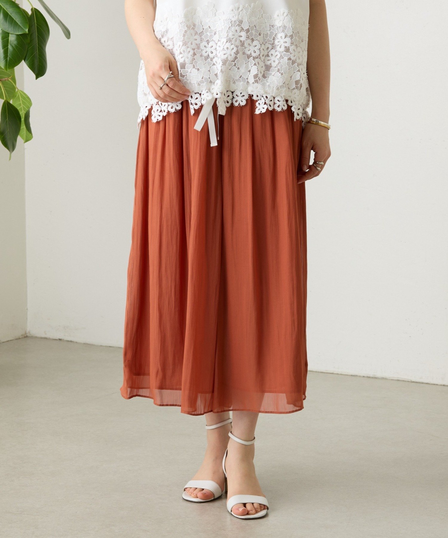 BEARDSLEY｜NEWシワシフォンギャザーパンツ | Rakuten Fashion(楽天