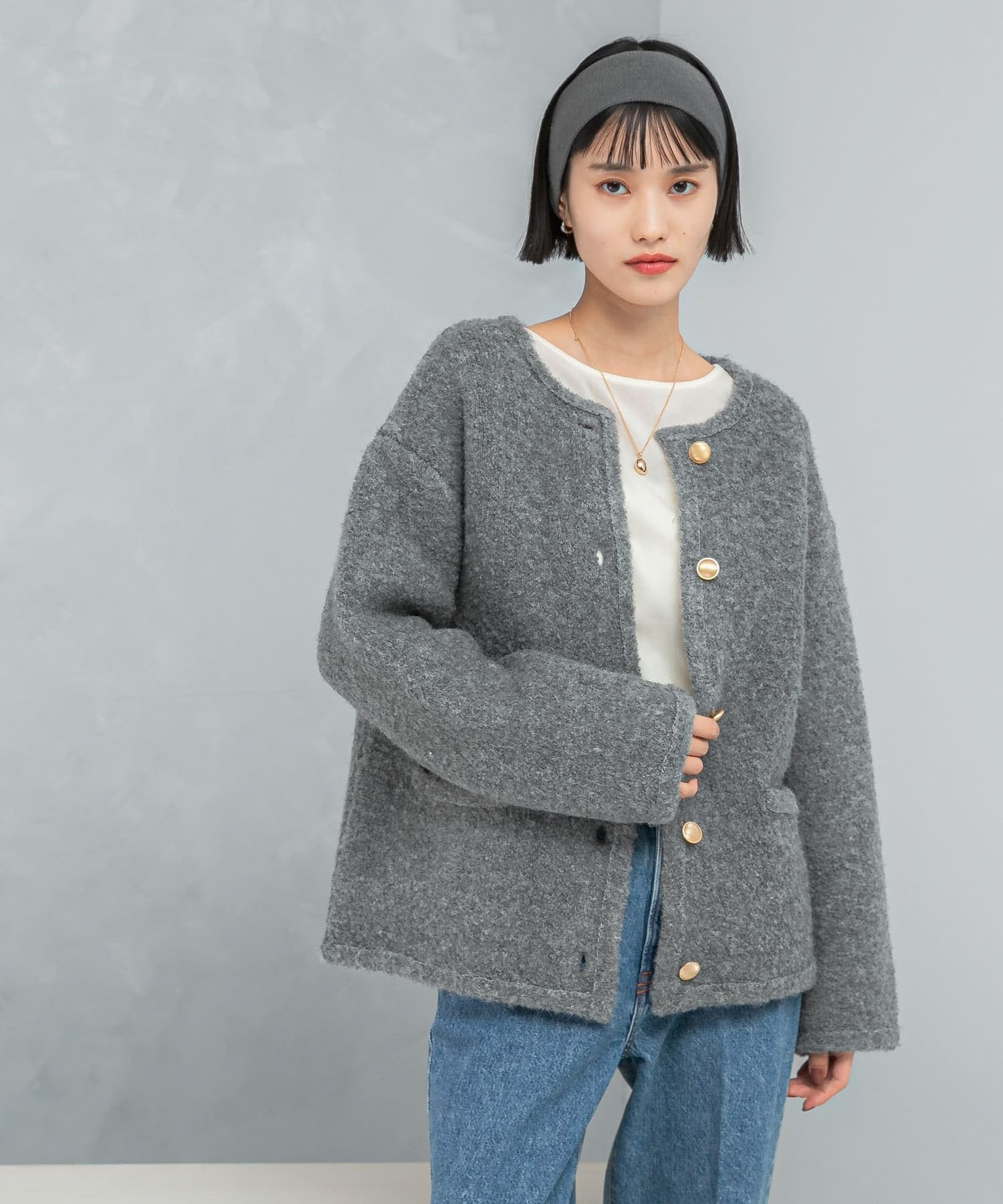 URBAN RESEARCH ROSSO｜『WEB/一部店舗限定』ウール混ブークレニット